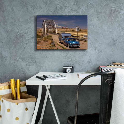 Image of 'Albaquerque Rt Rio Puerco Bridge' by Mike Jones, Giclee Canvas Wall Art,18 x 12