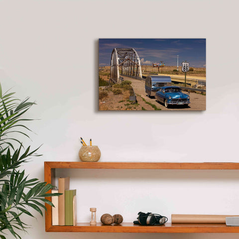 Image of 'Albaquerque Rt Rio Puerco Bridge' by Mike Jones, Giclee Canvas Wall Art,18 x 12