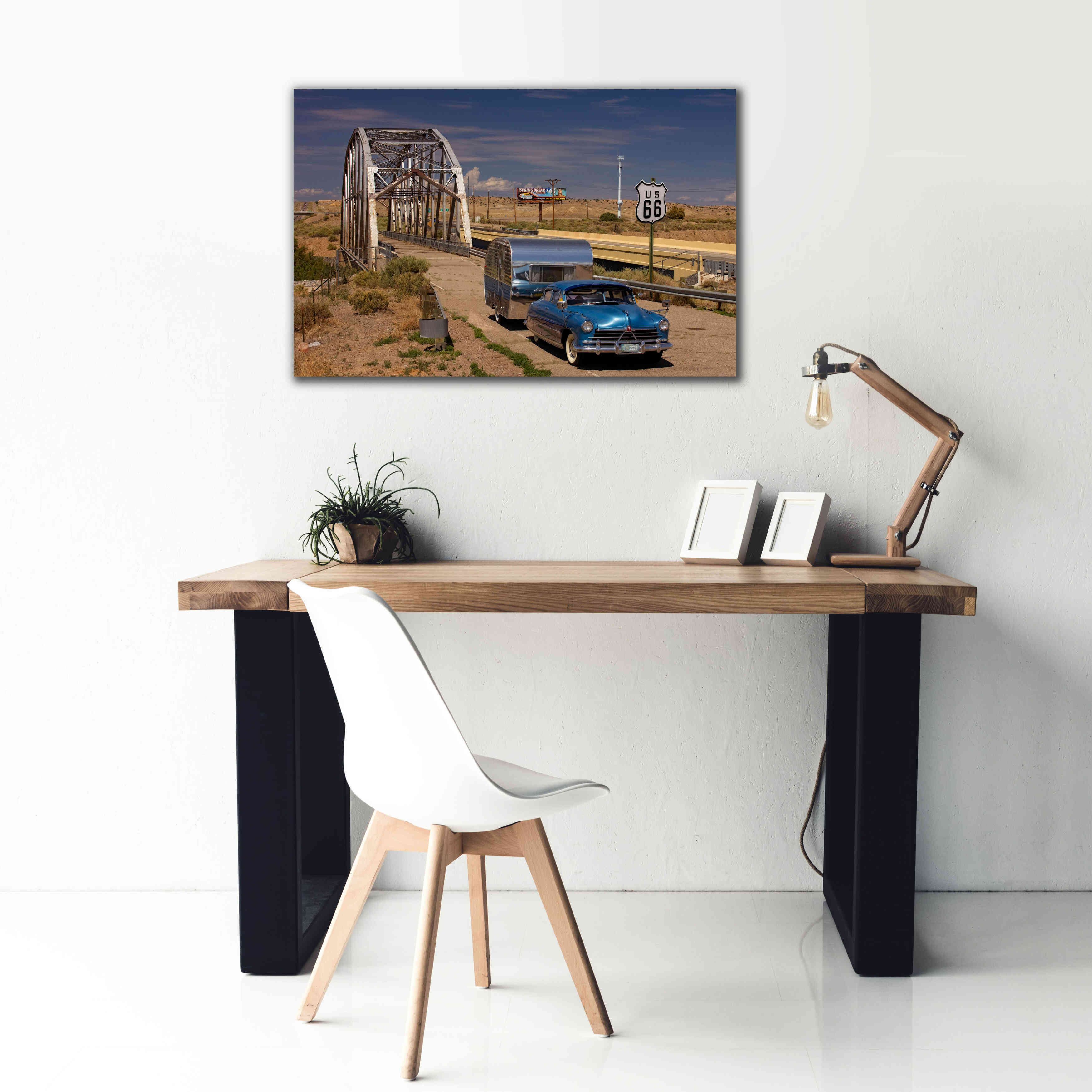 'Albaquerque Rt Rio Puerco Bridge' by Mike Jones, Giclee Canvas Wall Art,40 x 26