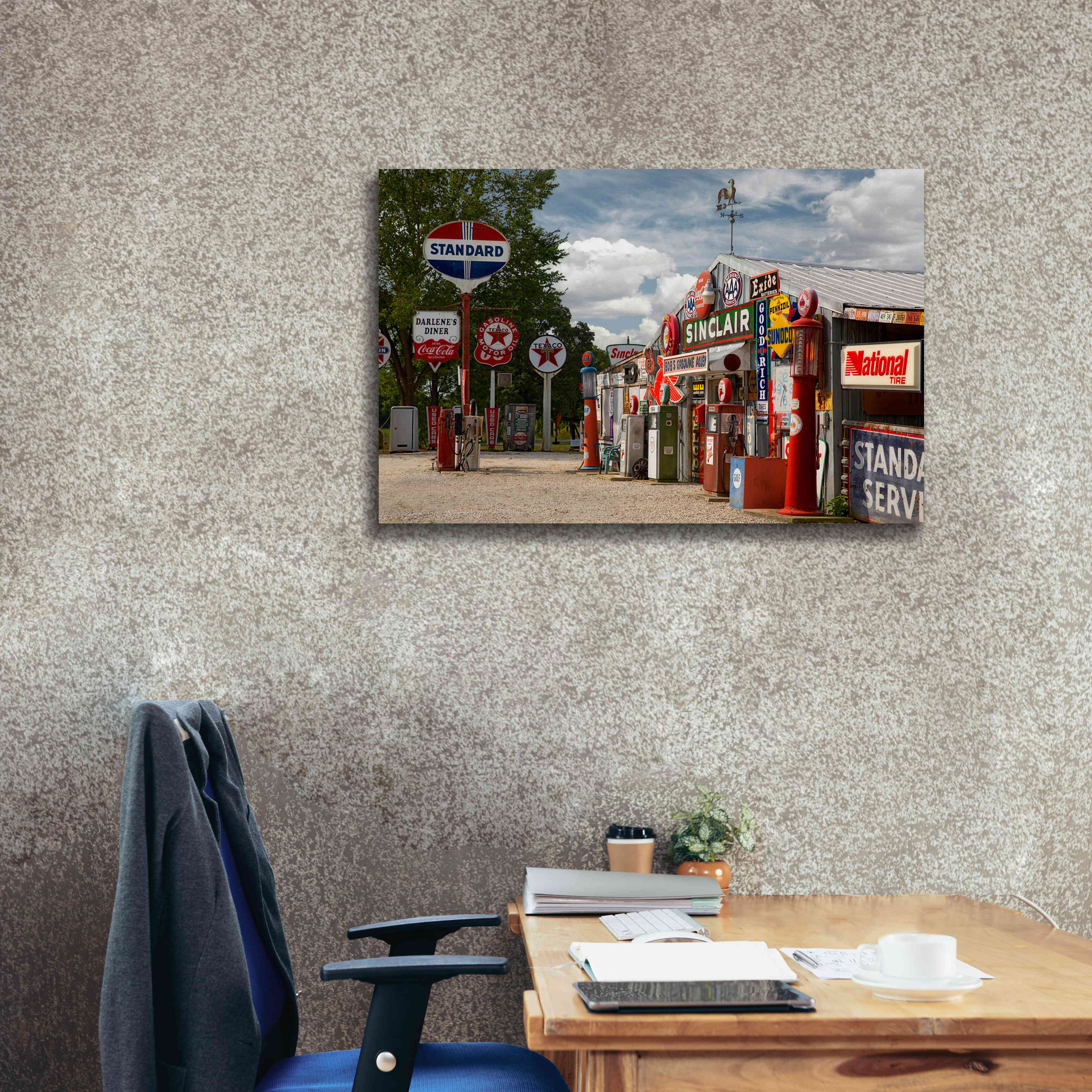'Route 66 Cuba Missouri 2' by Mike Jones, Giclee Canvas Wall Art,40 x 26