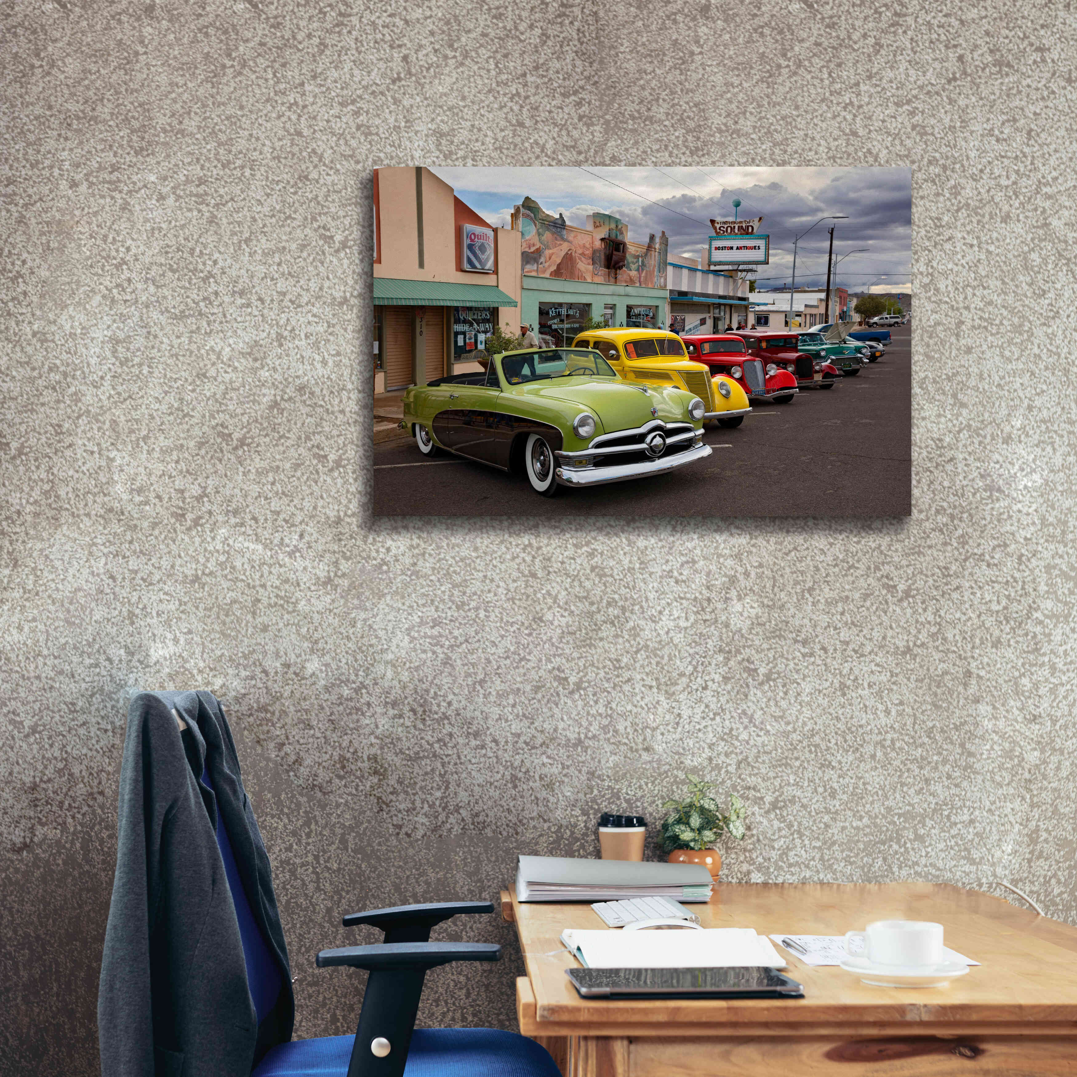'Route 66 Fun Run Kingman' by Mike Jones, Giclee Canvas Wall Art,40 x 26