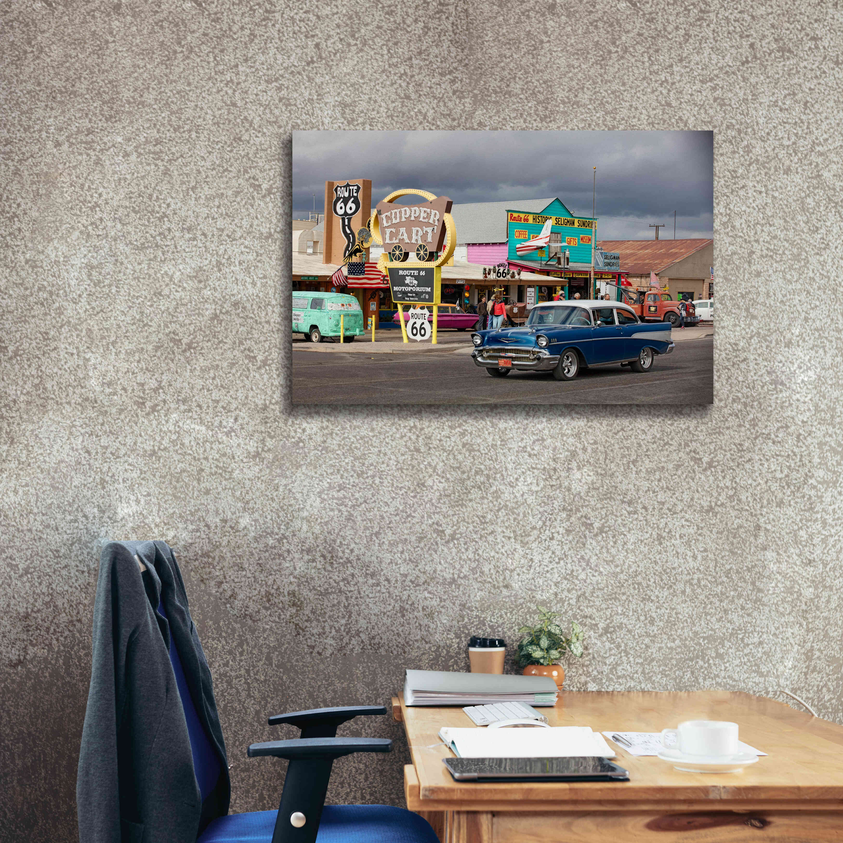 'Route 66 Fun Run Seligman' by Mike Jones, Giclee Canvas Wall Art,40 x 26