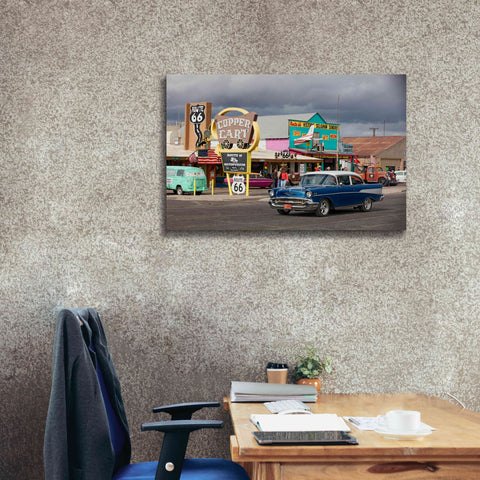 Image of 'Route 66 Fun Run Seligman' by Mike Jones, Giclee Canvas Wall Art,40 x 26