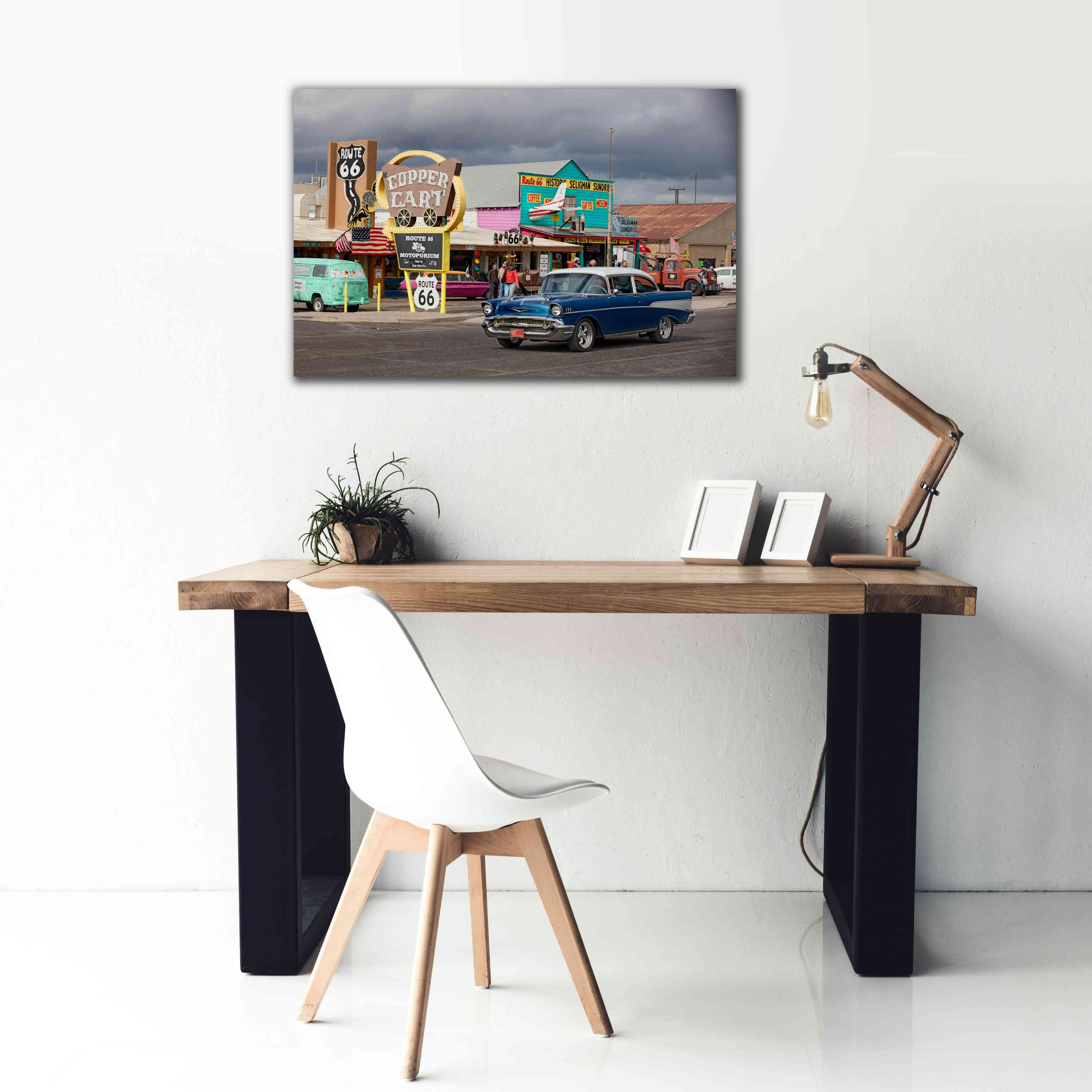 'Route 66 Fun Run Seligman' by Mike Jones, Giclee Canvas Wall Art,40 x 26