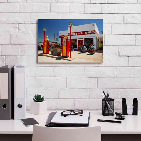 Image of 'Route 66 Kansas Kanotex' by Mike Jones, Giclee Canvas Wall Art,18 x 12