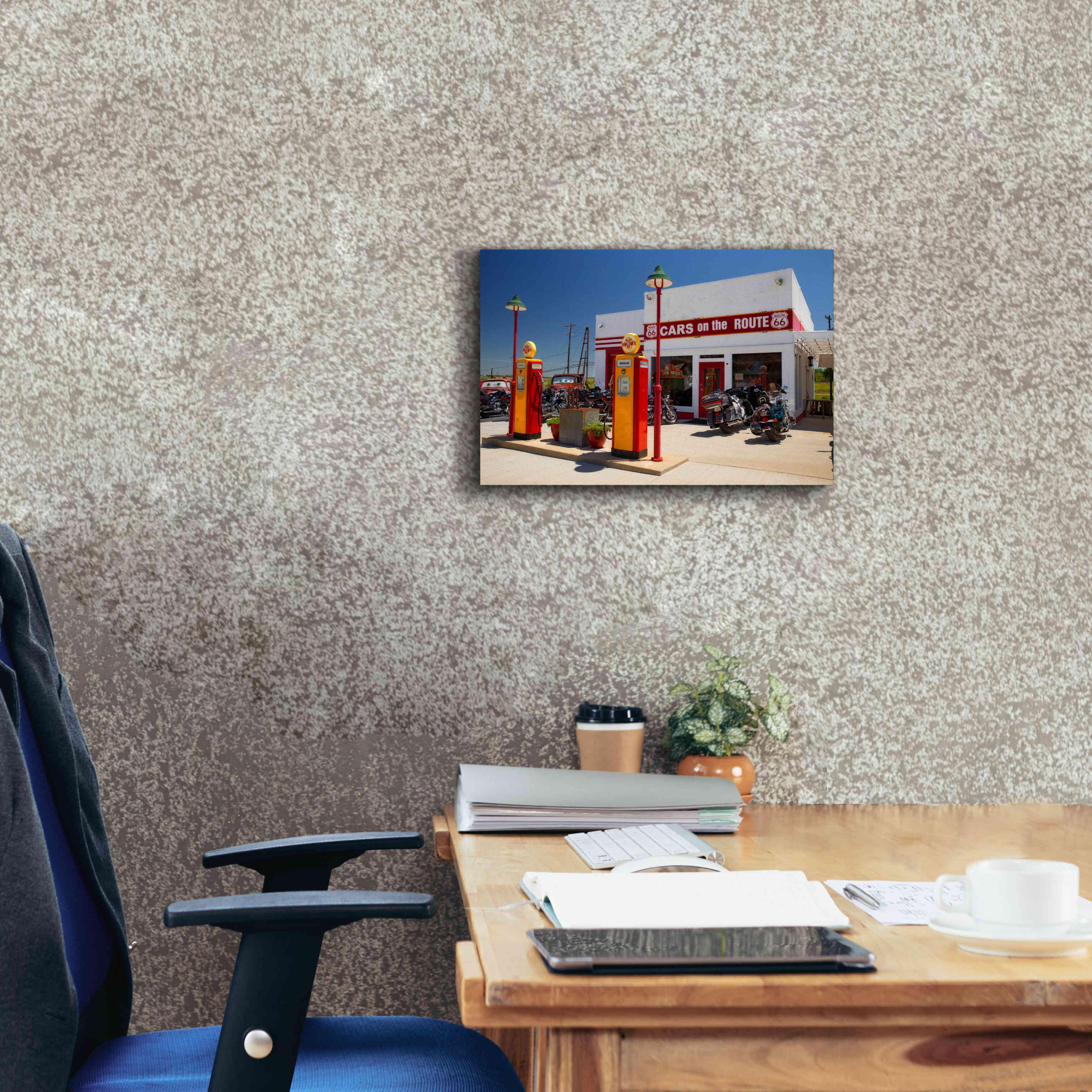 'Route 66 Kansas Kanotex' by Mike Jones, Giclee Canvas Wall Art,18 x 12