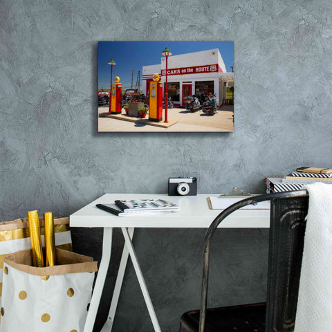 Image of 'Route 66 Kansas Kanotex' by Mike Jones, Giclee Canvas Wall Art,18 x 12