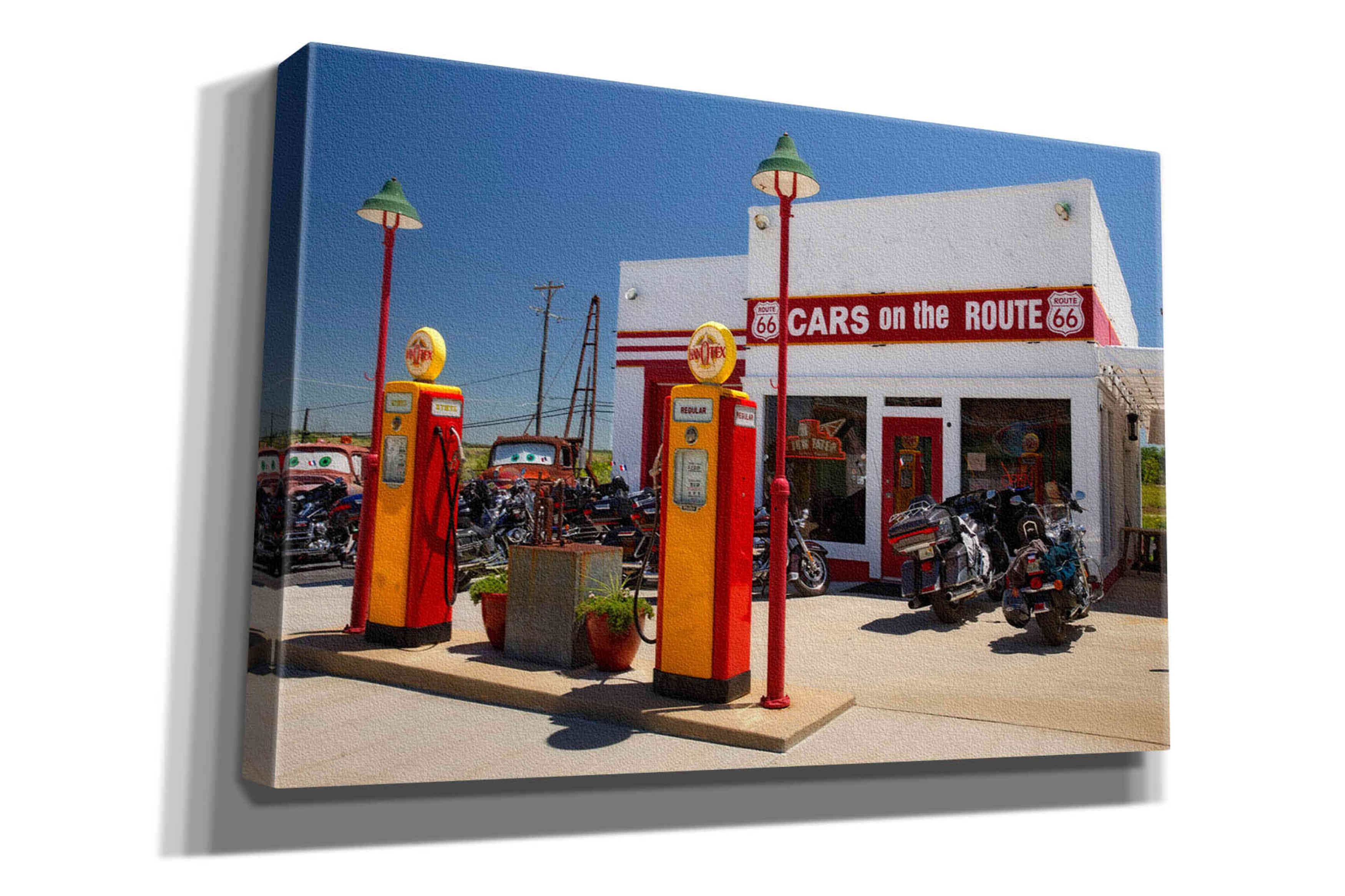 'Route 66 Kansas Kanotex' by Mike Jones, Giclee Canvas Wall Art
