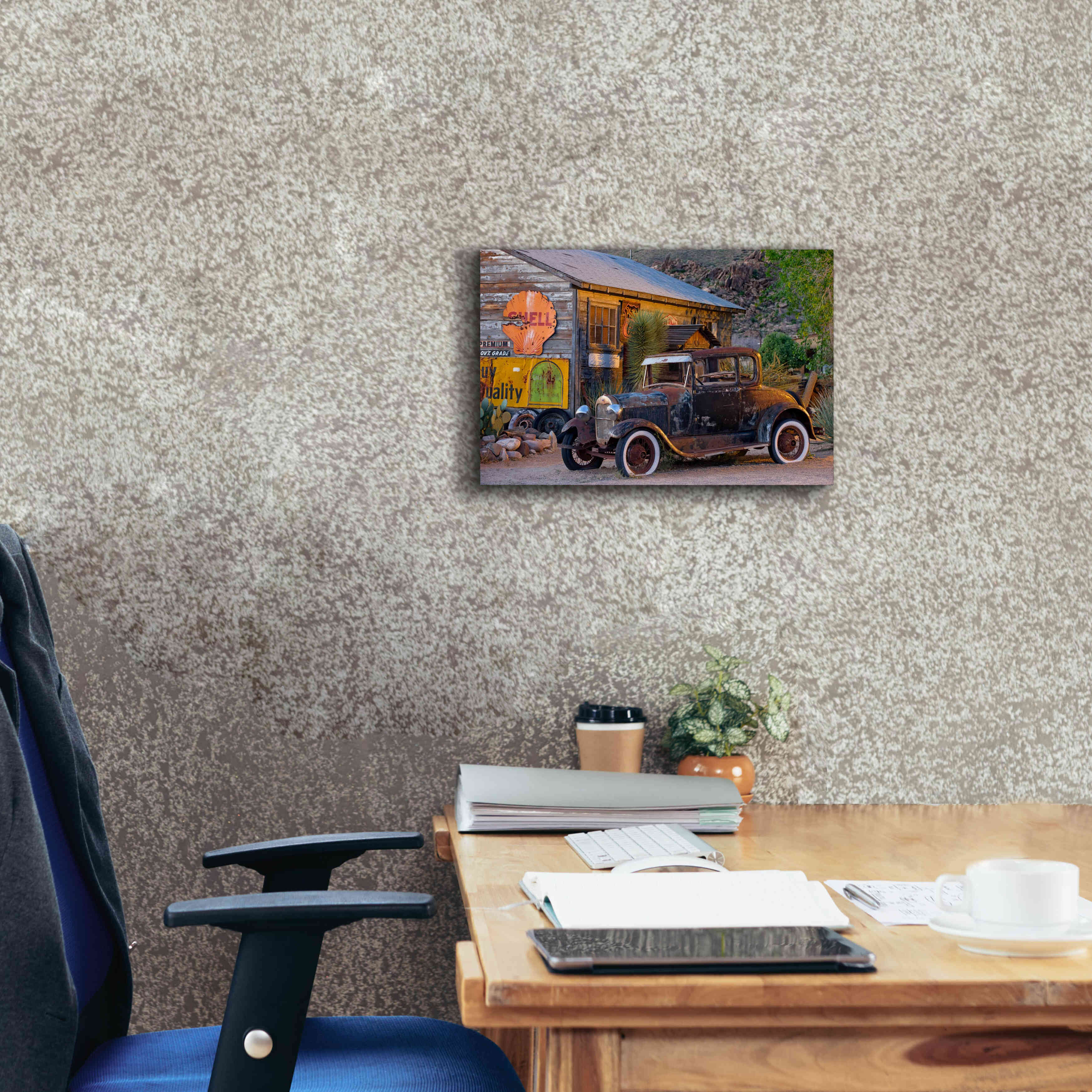 'Route 66 near Peach Springs' by Mike Jones, Giclee Canvas Wall Art,18 x 12