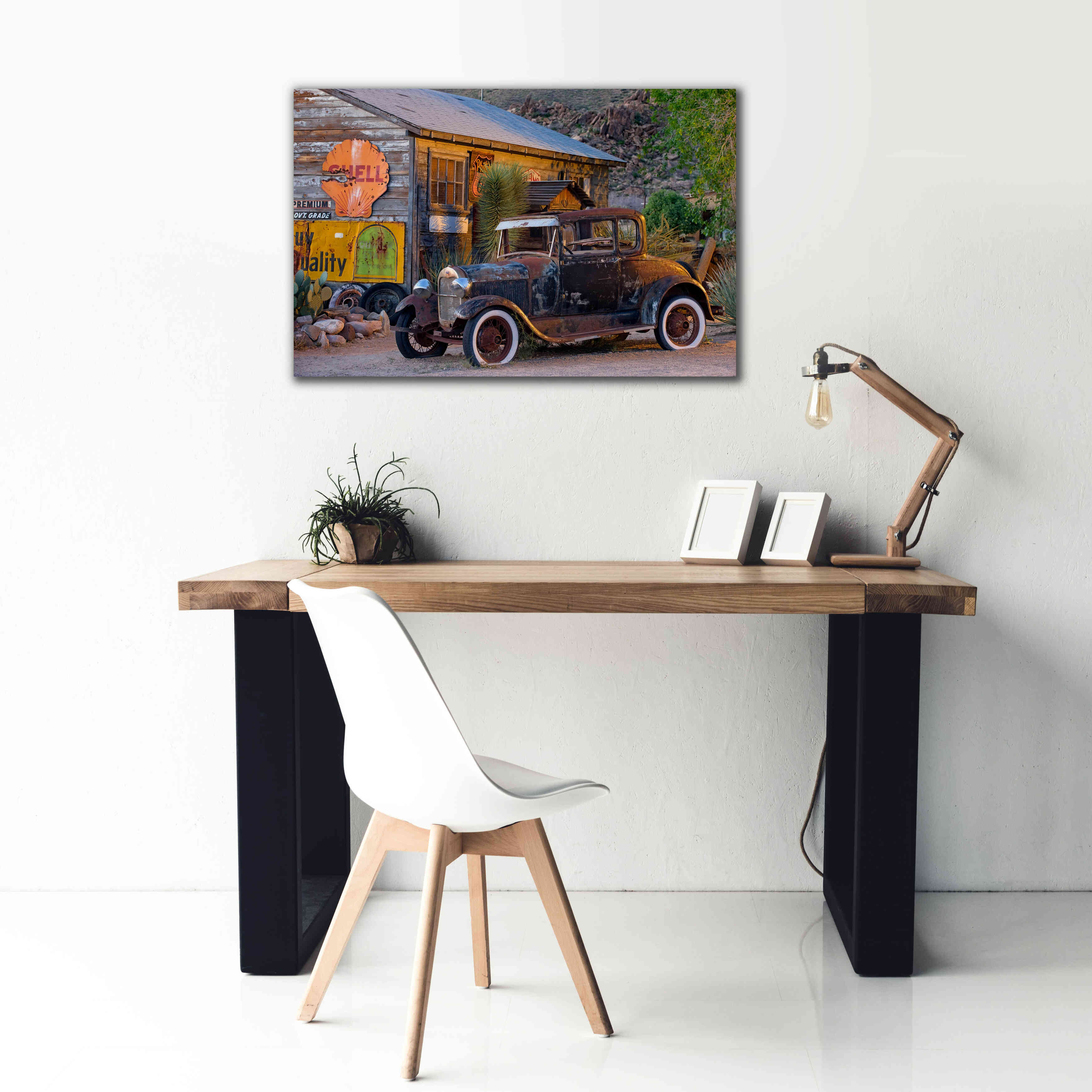 'Route 66 near Peach Springs' by Mike Jones, Giclee Canvas Wall Art,40 x 26