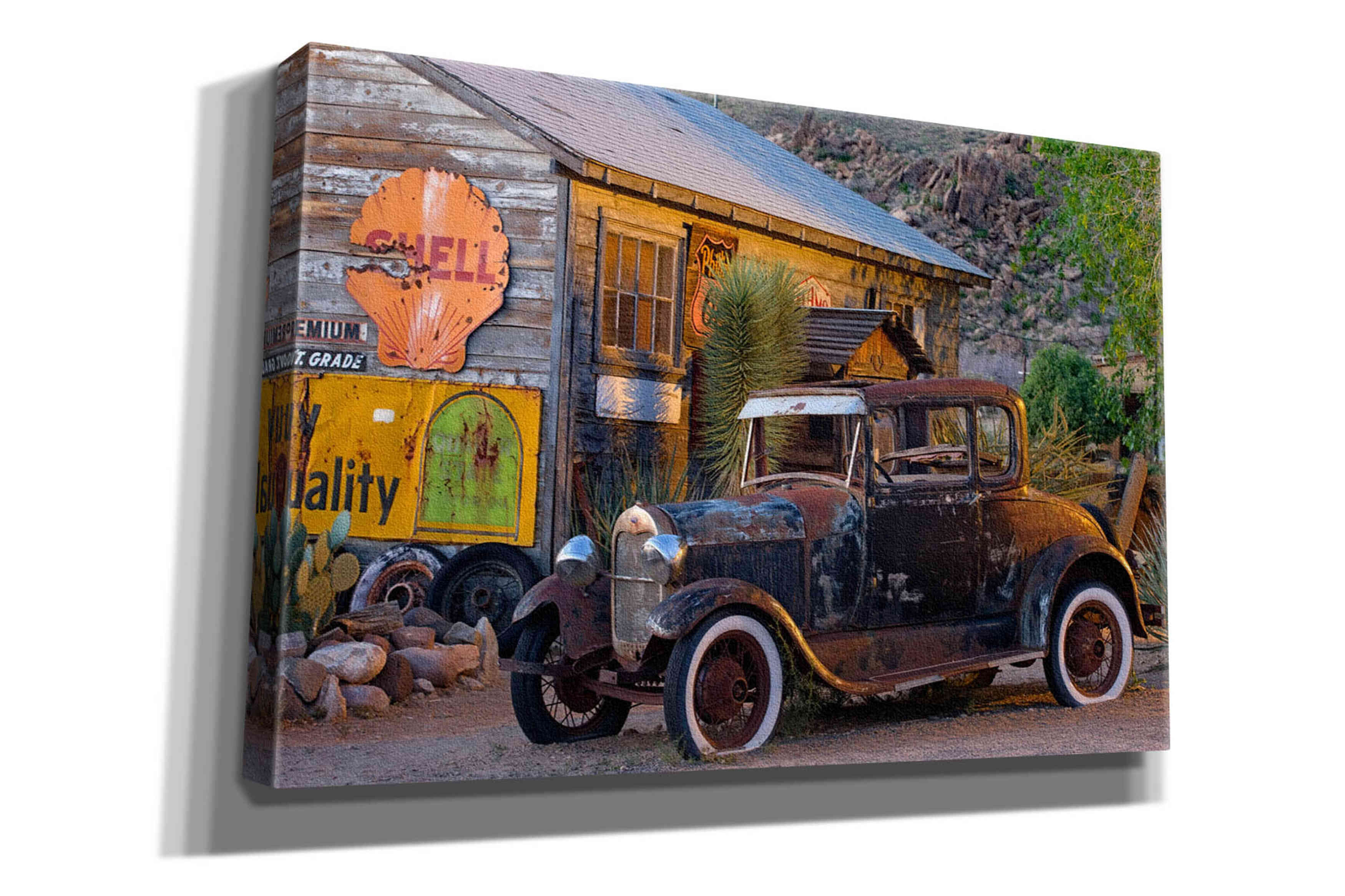 'Route 66 near Peach Springs' by Mike Jones, Giclee Canvas Wall Art