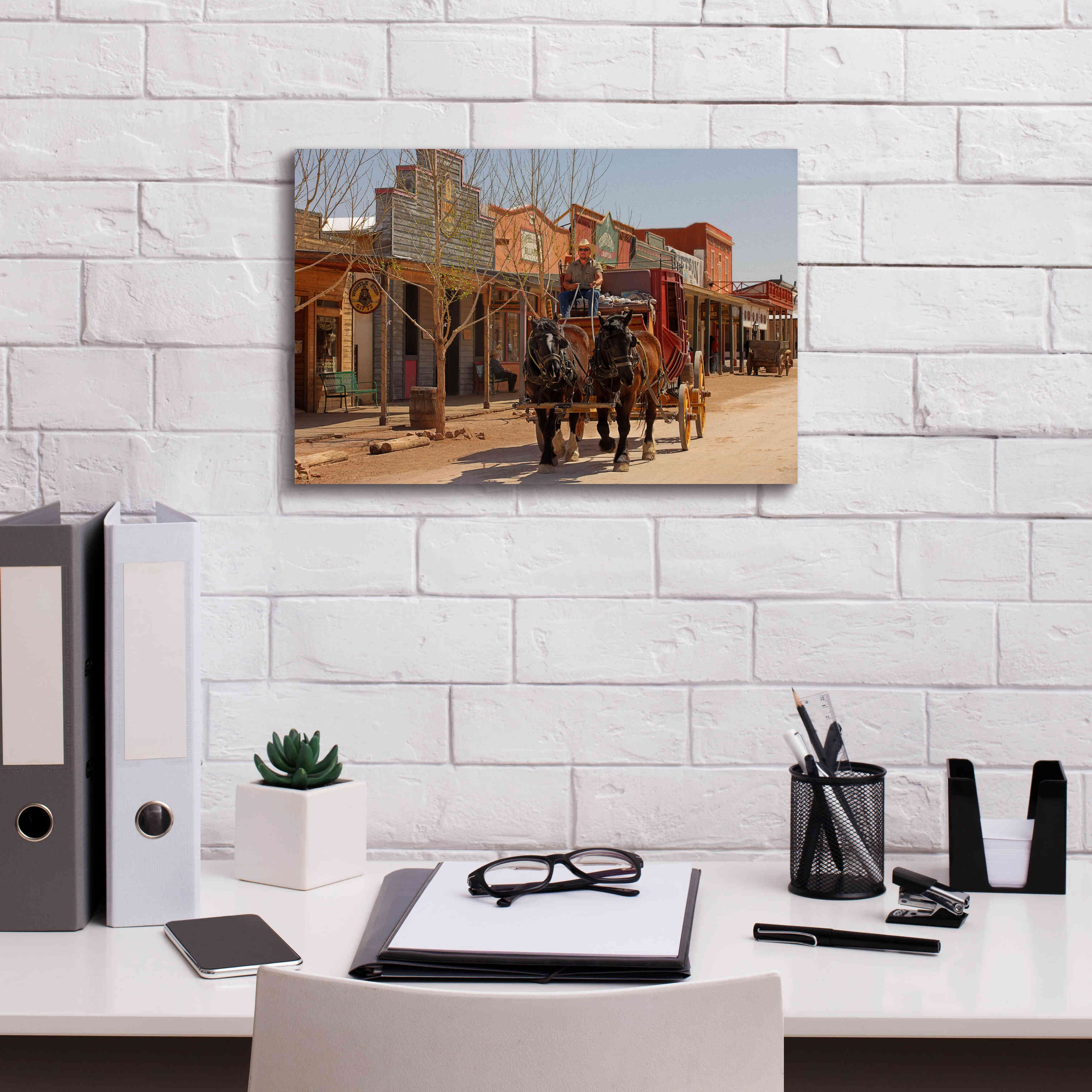 'Tombstone X' by Mike Jones, Giclee Canvas Wall Art,18 x 12