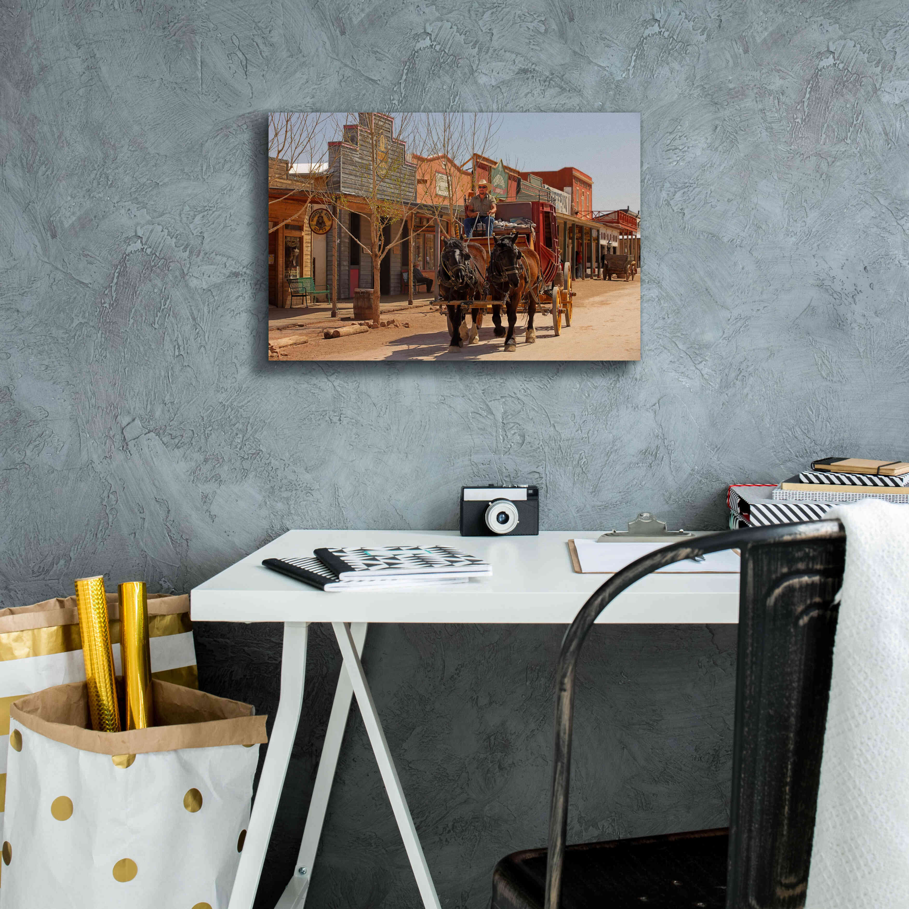 'Tombstone X' by Mike Jones, Giclee Canvas Wall Art,18 x 12