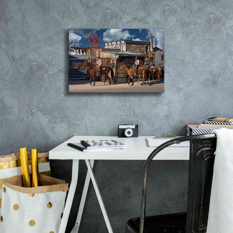 Image of 'Williams Cowboys' by Mike Jones, Giclee Canvas Wall Art,18 x 12