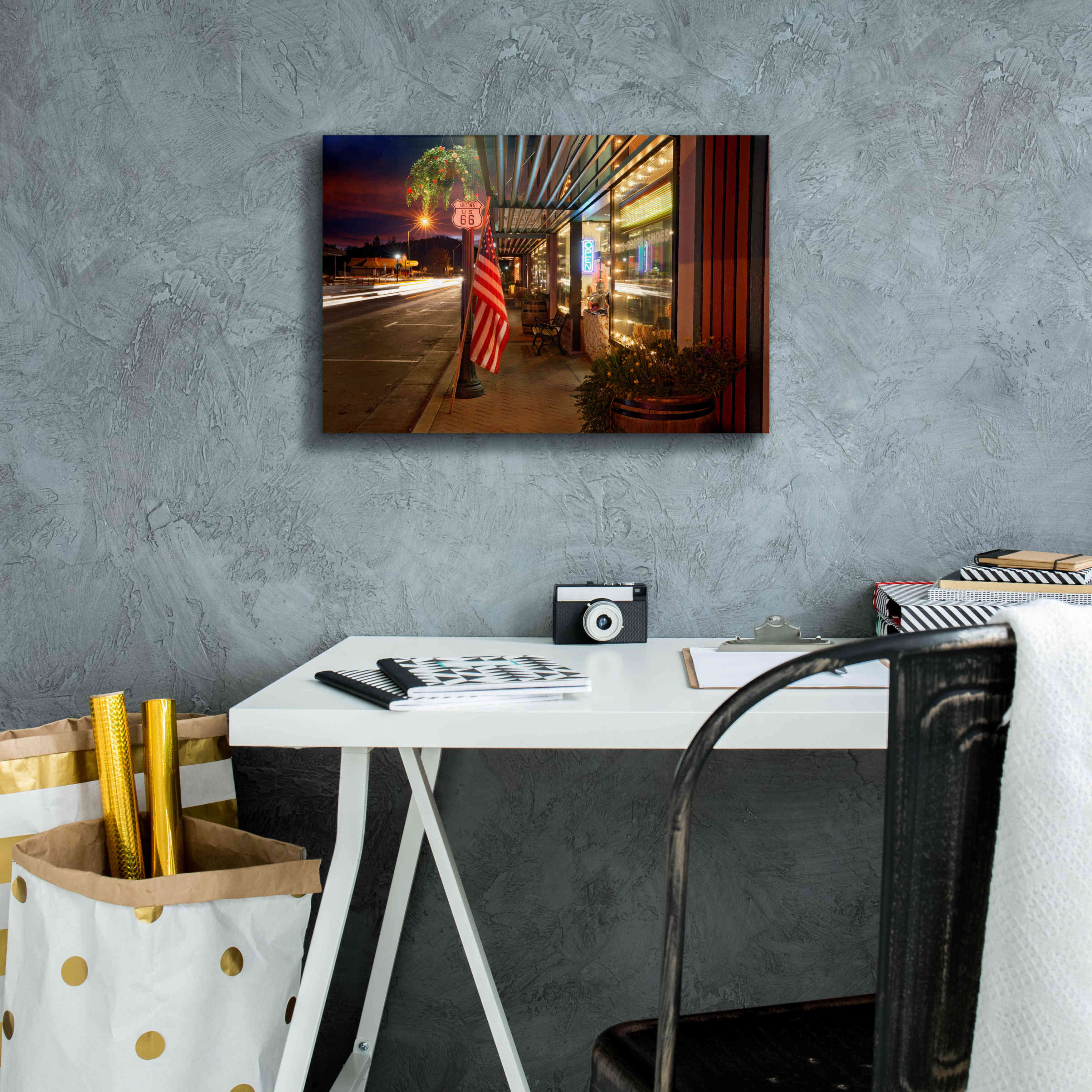 'Williams Rt Dusk' by Mike Jones, Giclee Canvas Wall Art,18 x 12