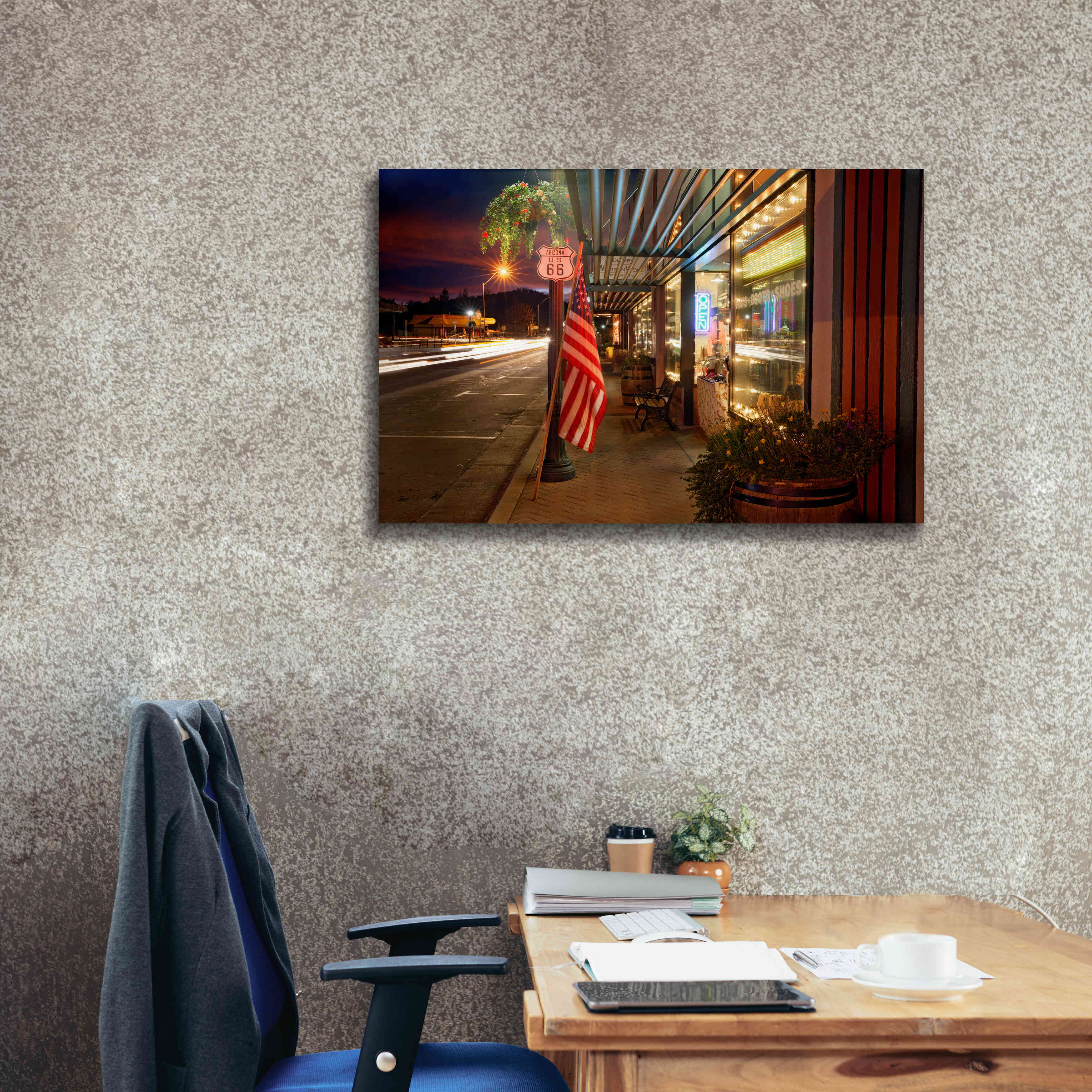 'Williams Rt Dusk' by Mike Jones, Giclee Canvas Wall Art,40 x 26