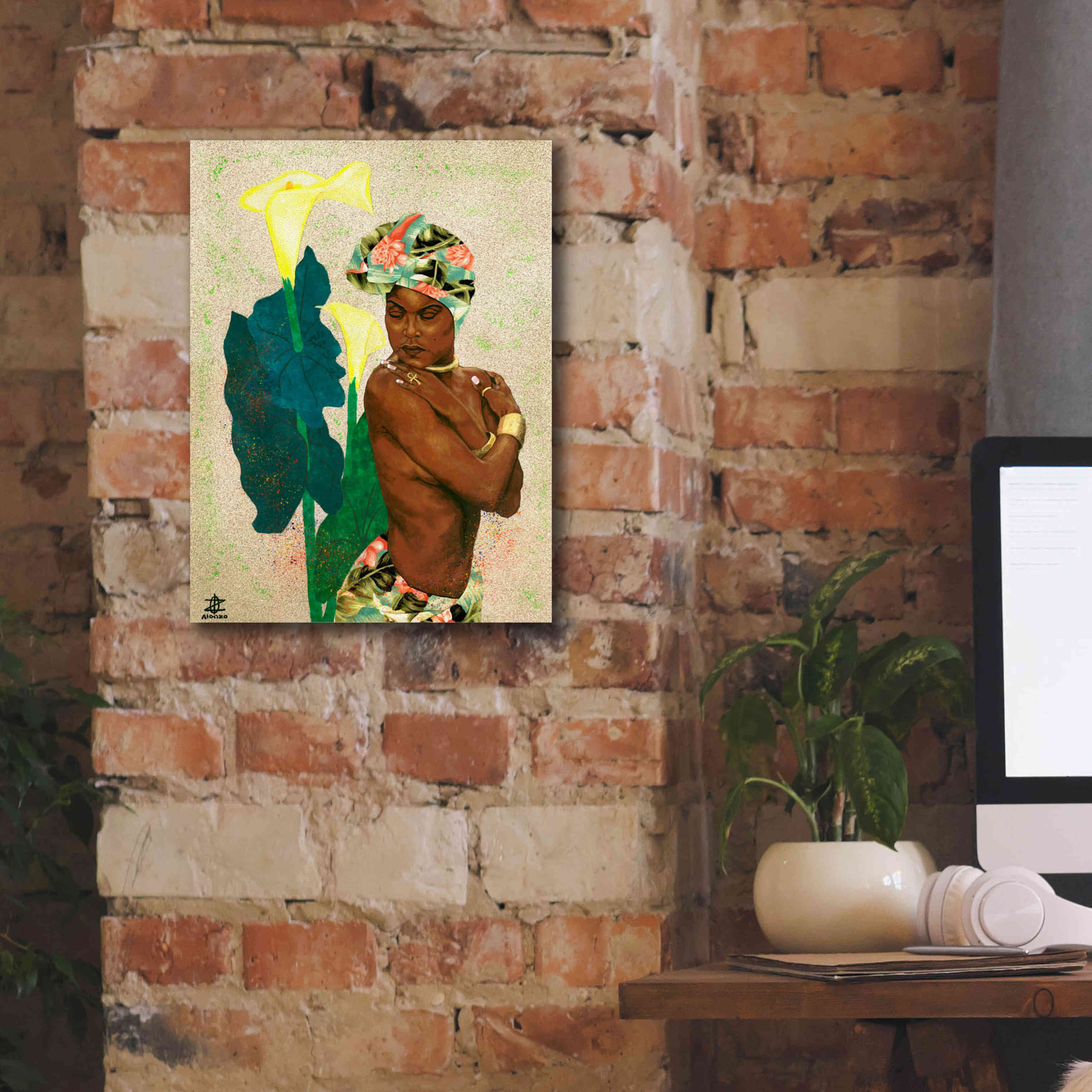 'Woman Strong II' by Alonzo Saunders, Giclee Canvas Wall Art,12 x 16