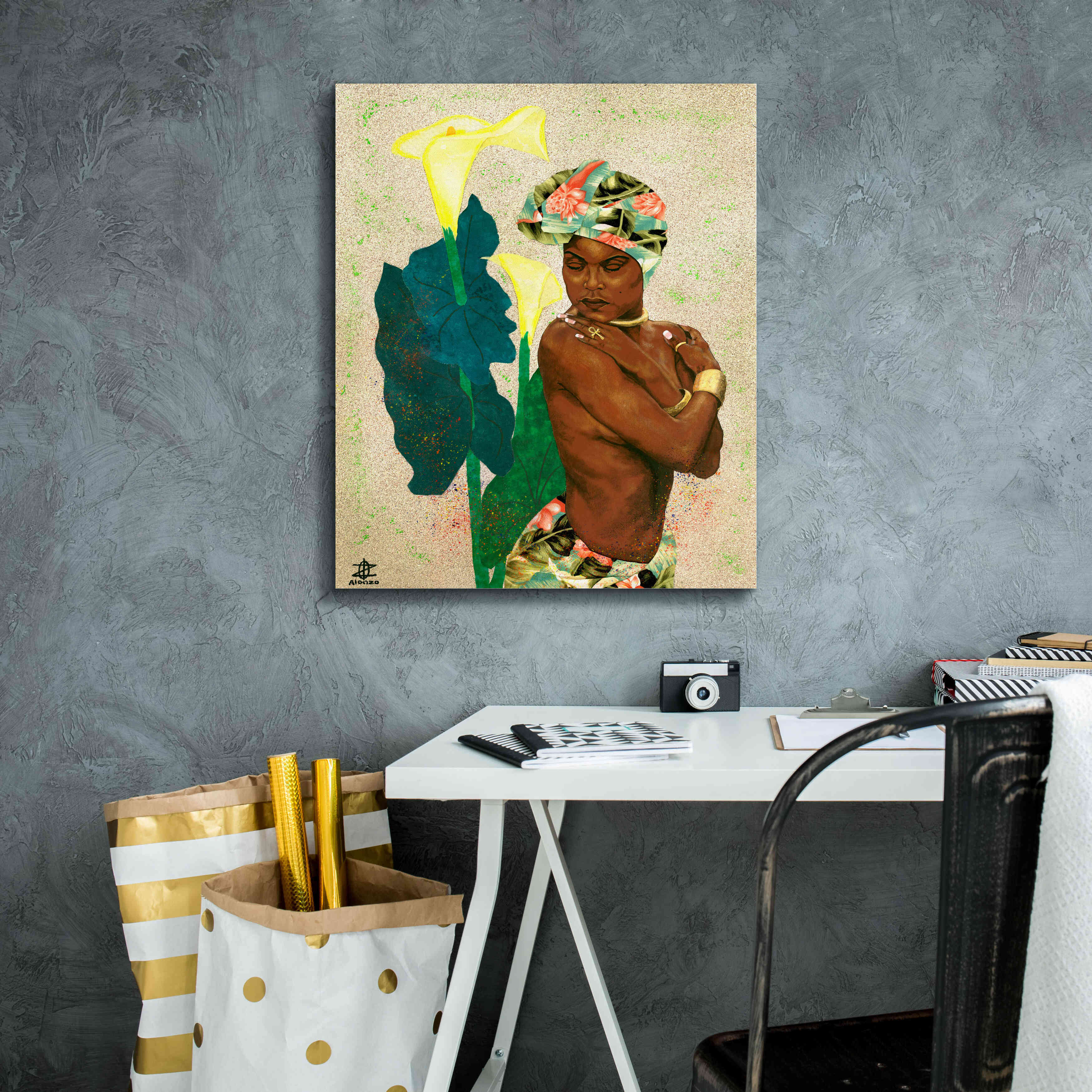 'Woman Strong II' by Alonzo Saunders, Giclee Canvas Wall Art,20 x 24