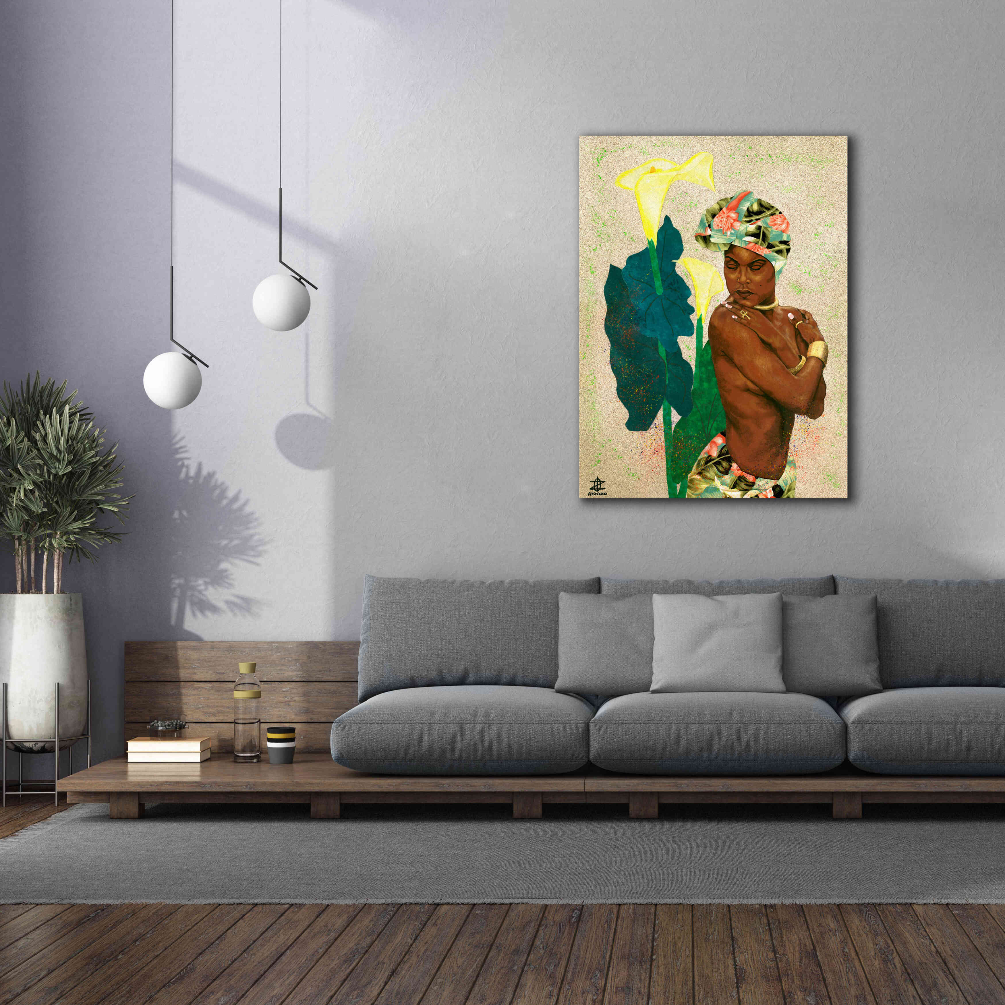 'Woman Strong II' by Alonzo Saunders, Giclee Canvas Wall Art,40 x 54