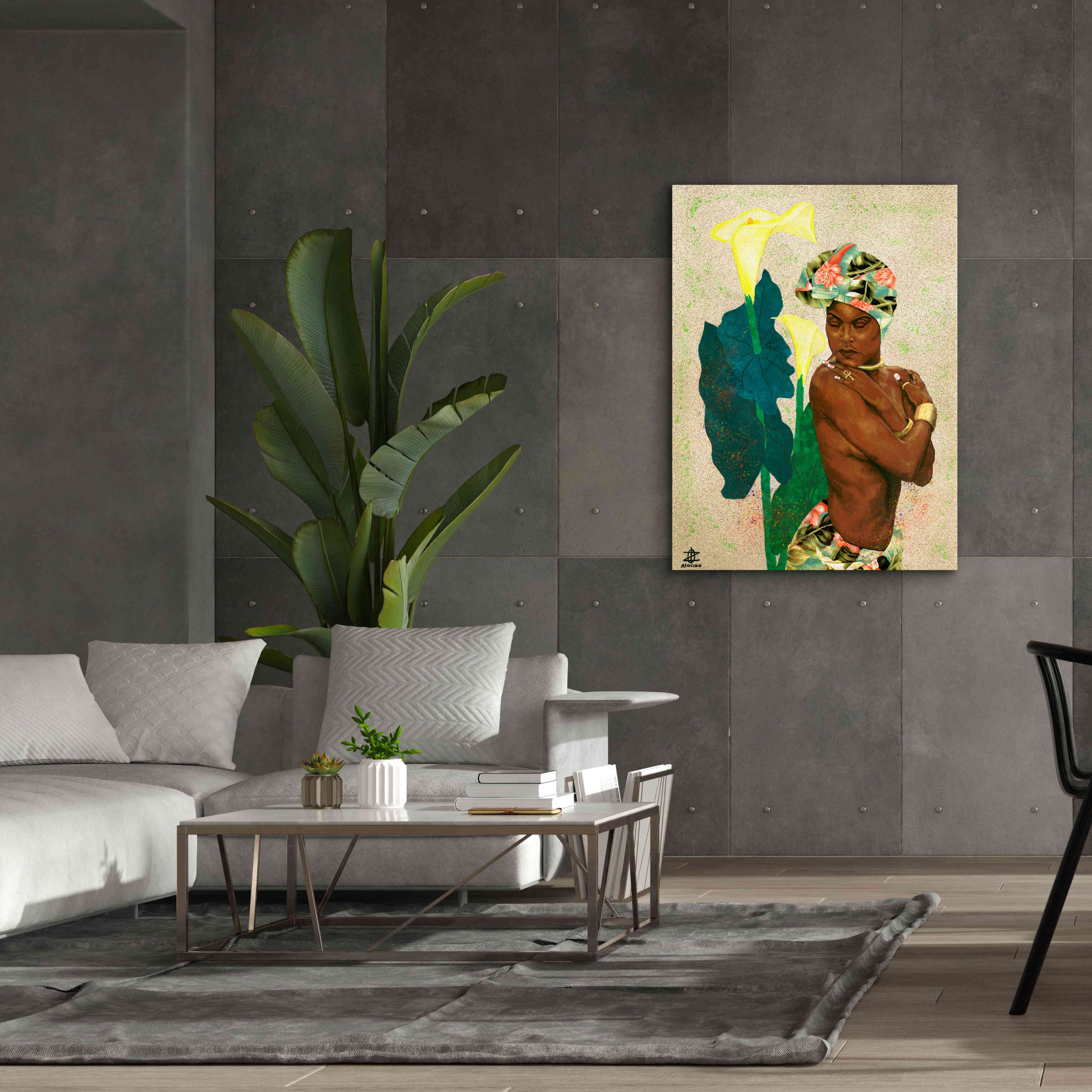 'Woman Strong II' by Alonzo Saunders, Giclee Canvas Wall Art,40 x 54