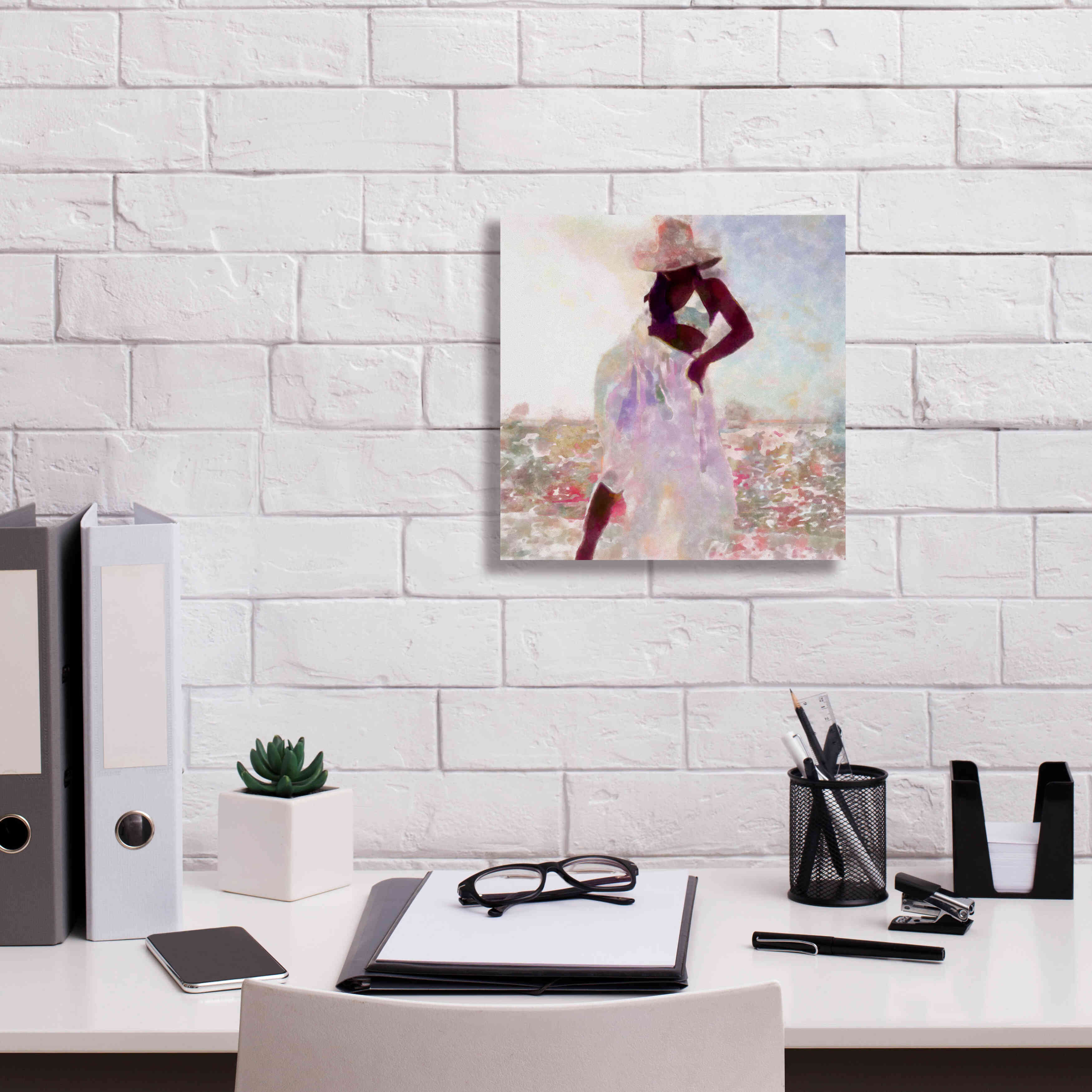 'Her Colorful Dance I' by Alonzo Saunders, Giclee Canvas Wall Art,12 x 12