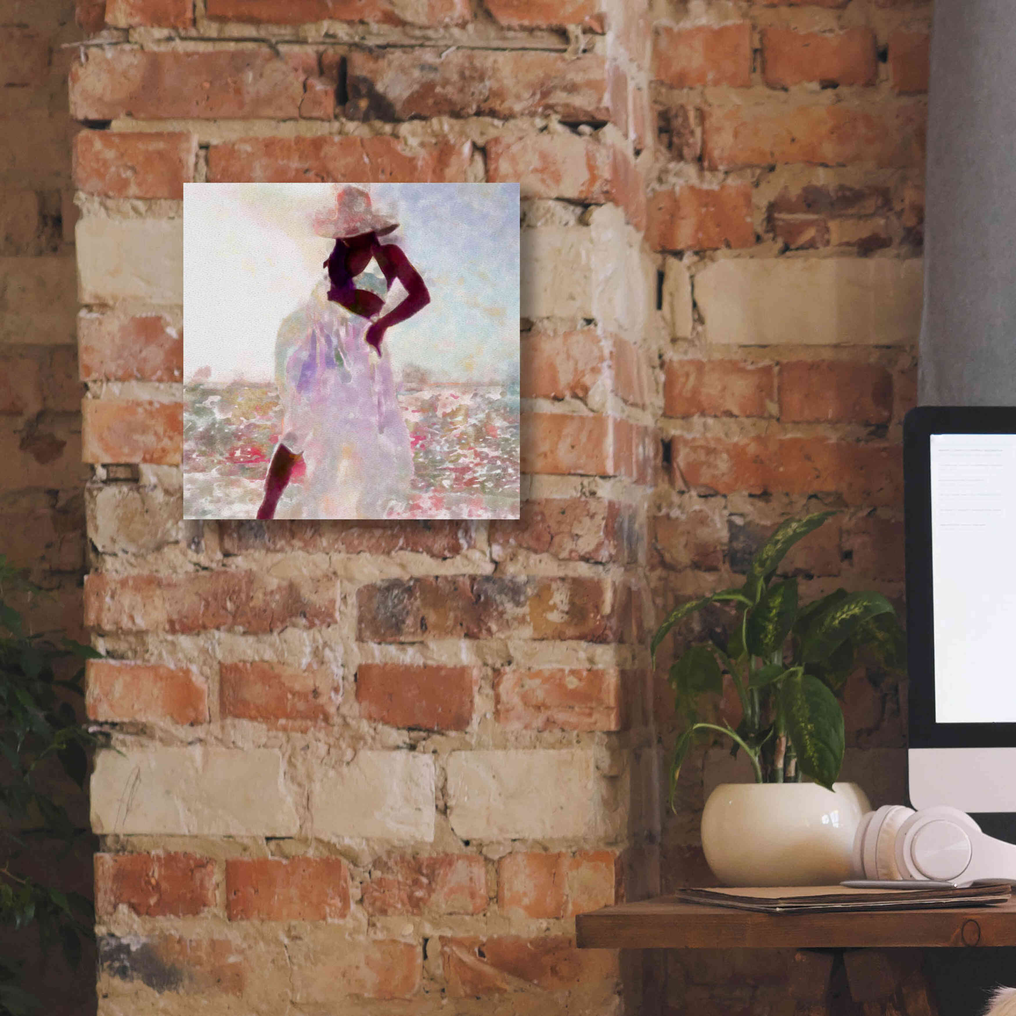 'Her Colorful Dance I' by Alonzo Saunders, Giclee Canvas Wall Art,12 x 12