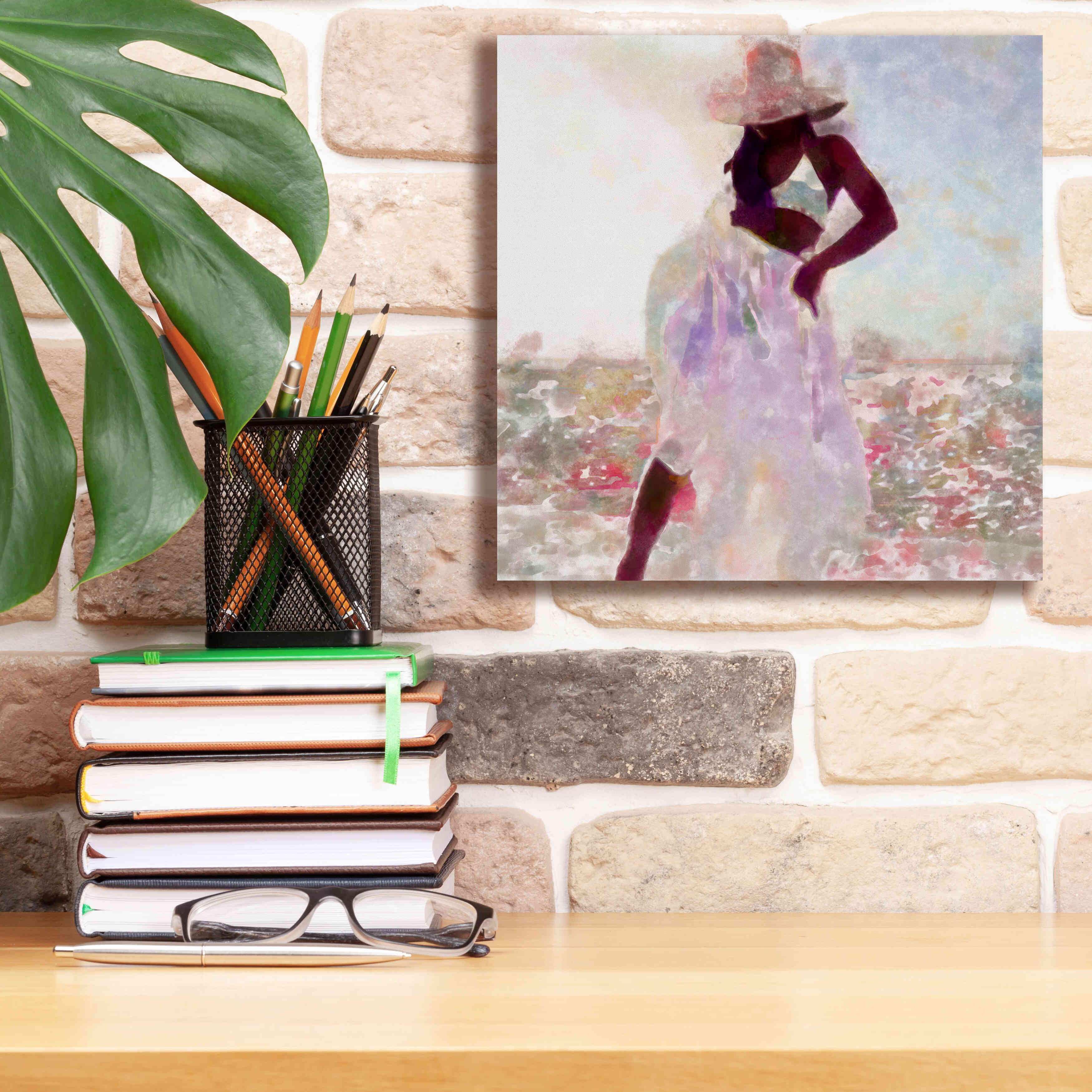 'Her Colorful Dance I' by Alonzo Saunders, Giclee Canvas Wall Art,12 x 12