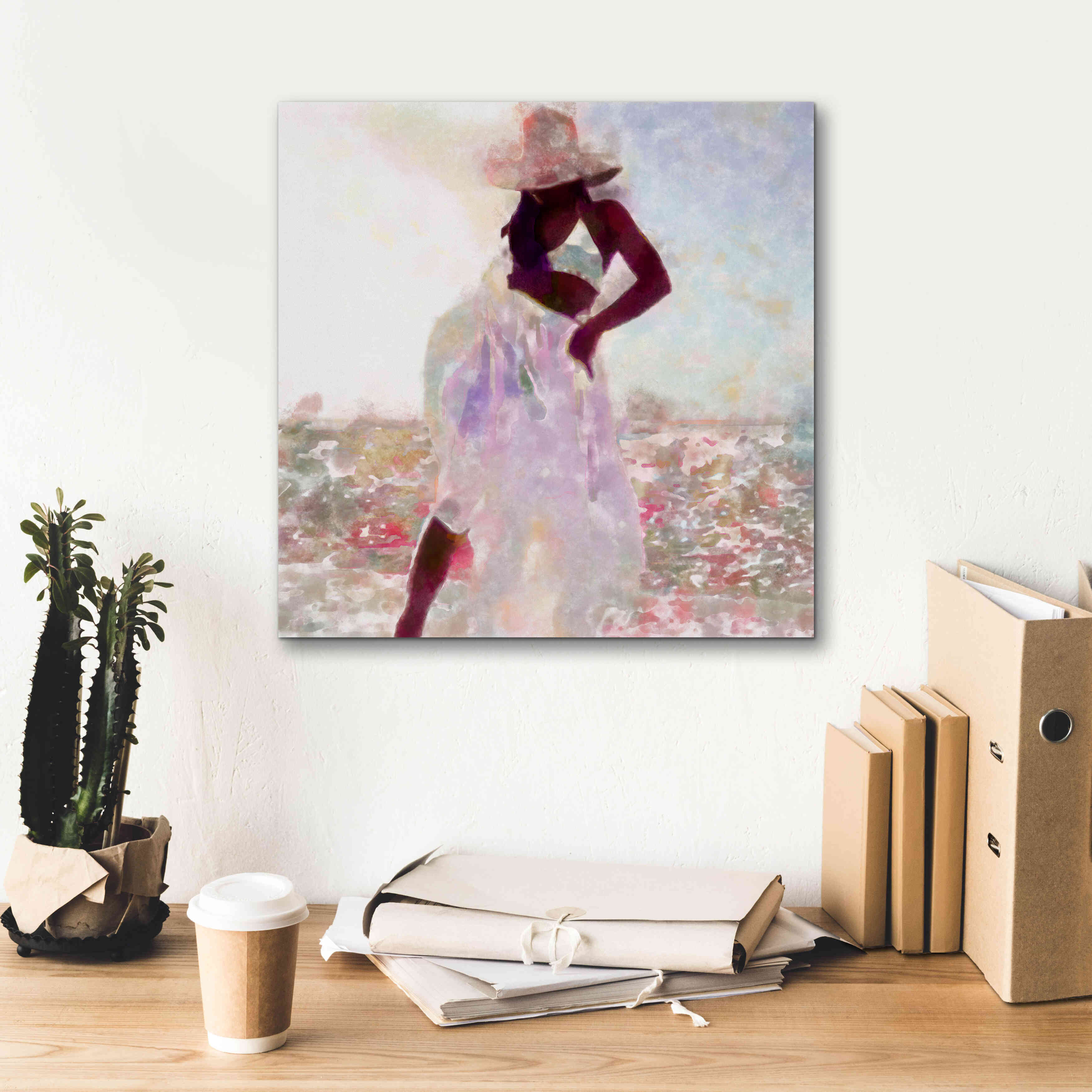 'Her Colorful Dance I' by Alonzo Saunders, Giclee Canvas Wall Art,18 x 18