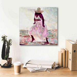 'Her Colorful Dance II' by Alonzo Saunders, Giclee Canvas Wall Art,18 x 18