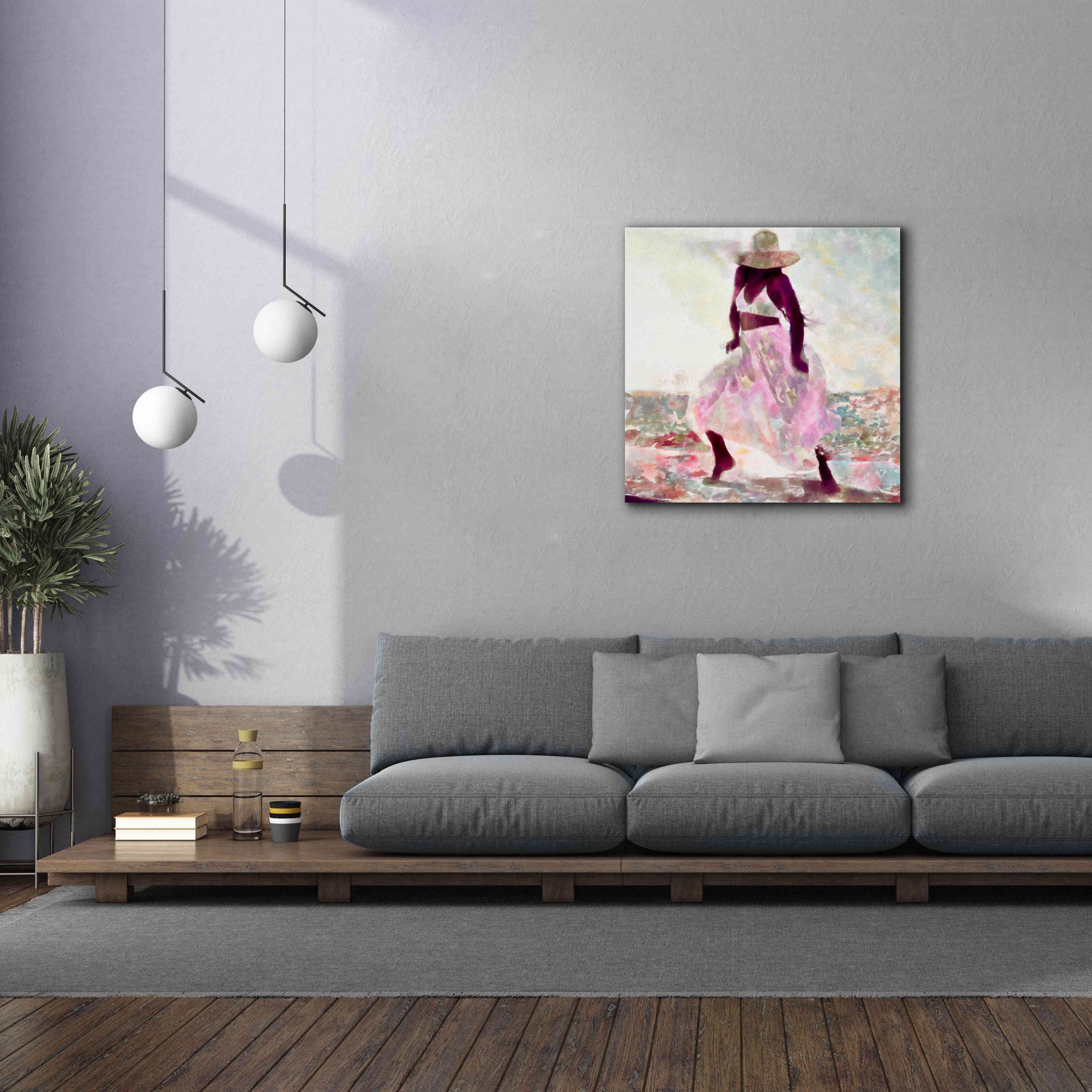 'Her Colorful Dance II' by Alonzo Saunders, Giclee Canvas Wall Art,37 x 37