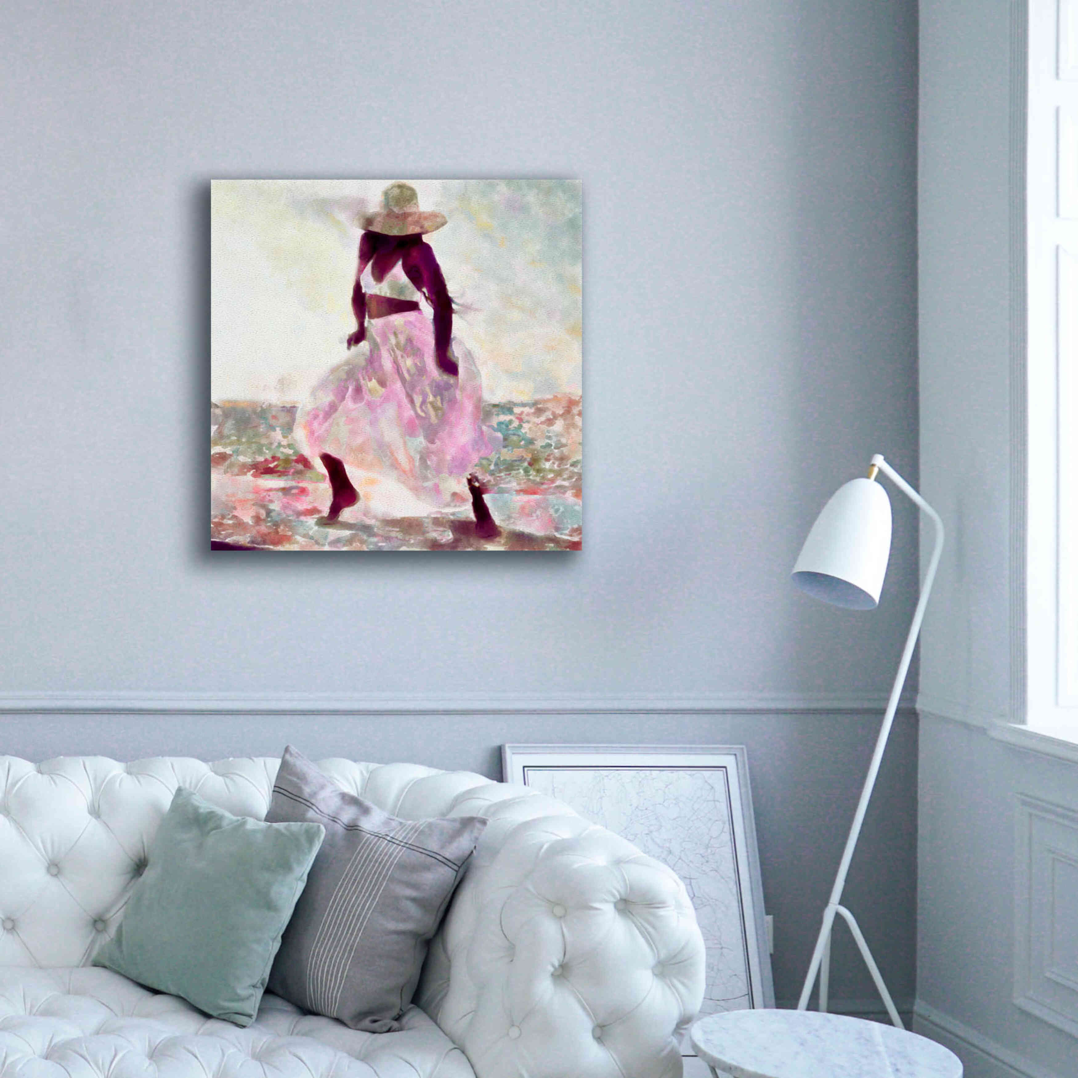 'Her Colorful Dance II' by Alonzo Saunders, Giclee Canvas Wall Art,37 x 37
