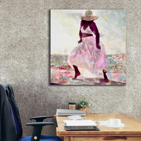 Image of 'Her Colorful Dance II' by Alonzo Saunders, Giclee Canvas Wall Art,37 x 37