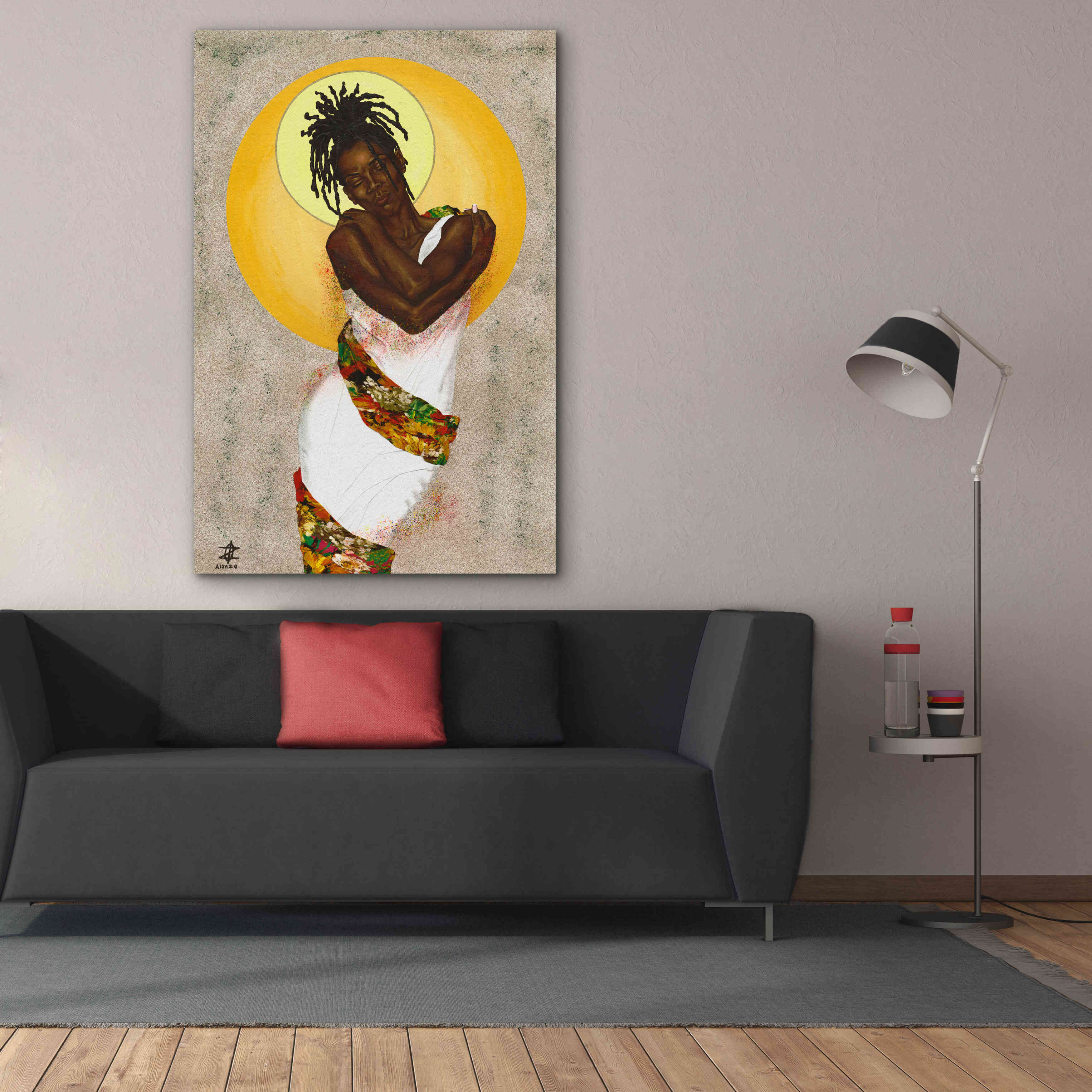 'Her Love' by Alonzo Saunders, Giclee Canvas Wall Art,40 x 60