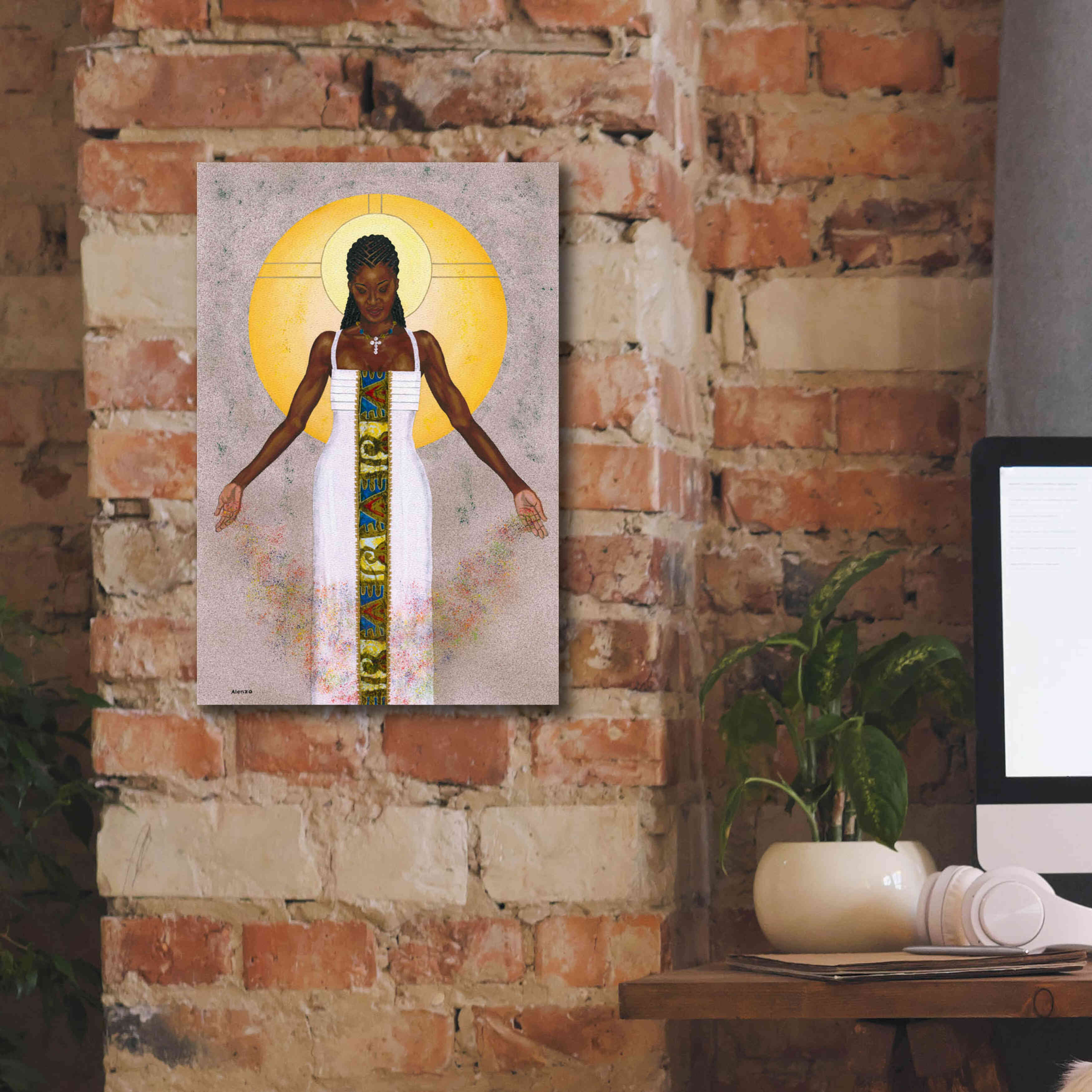 'Her Peace' by Alonzo Saunders, Giclee Canvas Wall Art,12 x 18