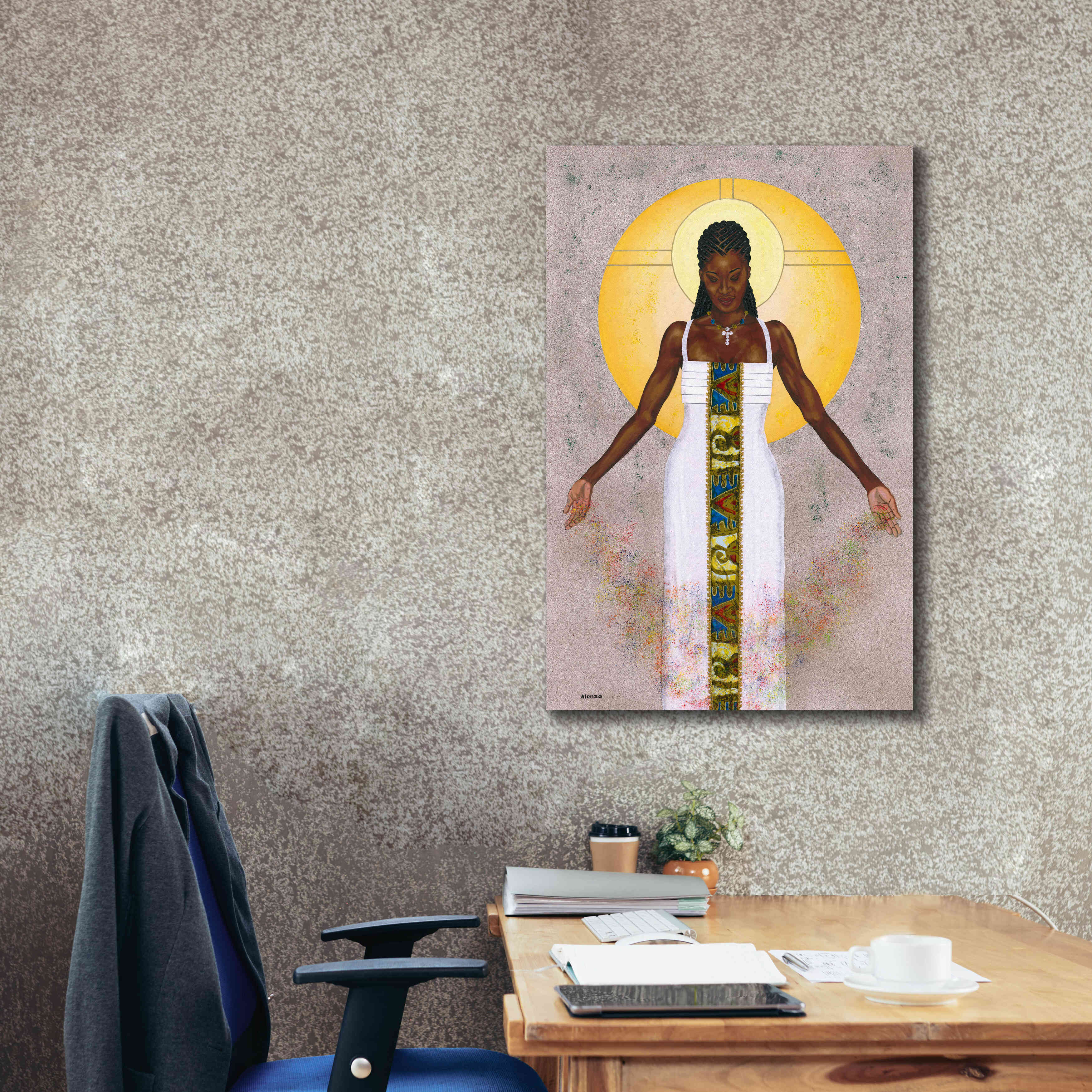 'Her Peace' by Alonzo Saunders, Giclee Canvas Wall Art,26 x 40
