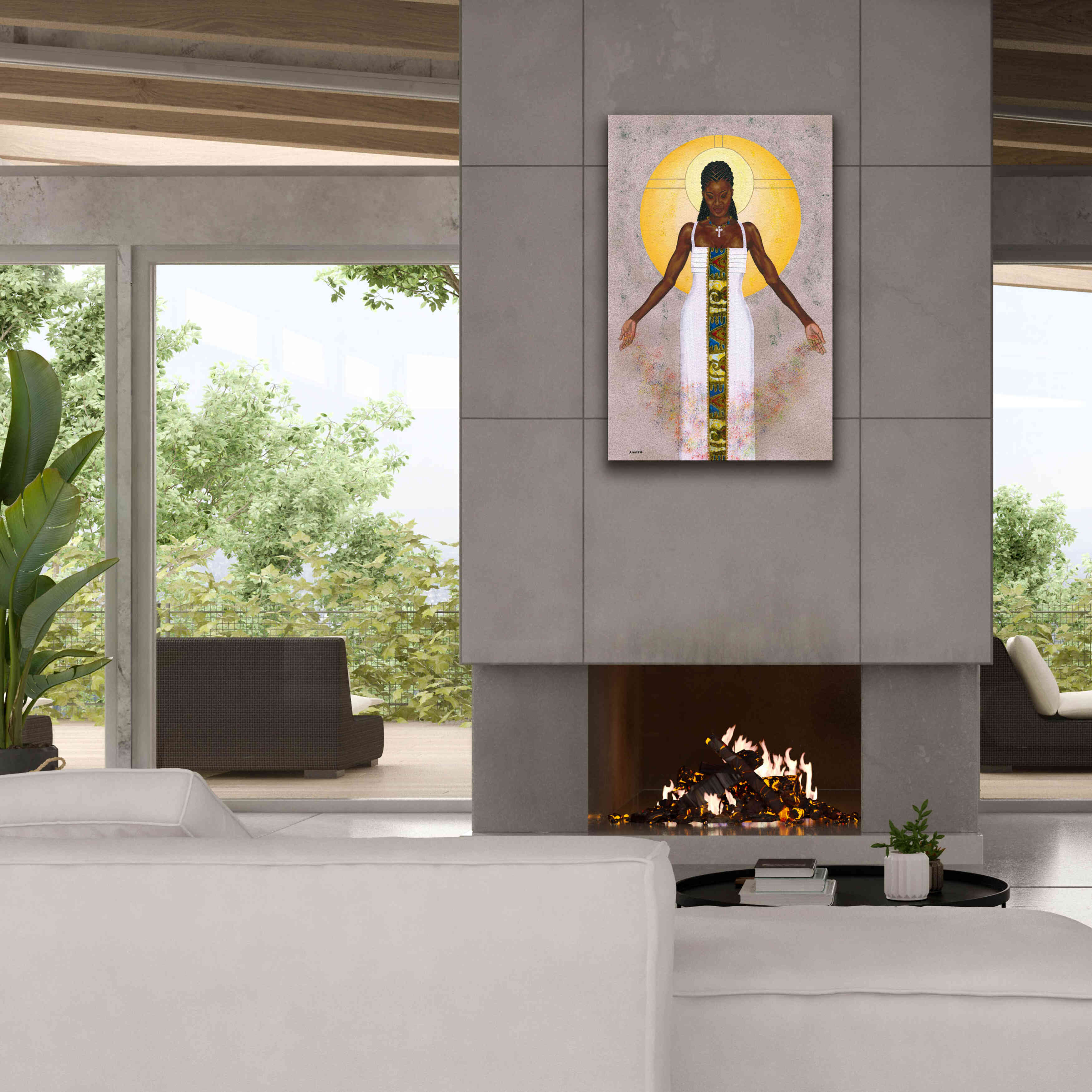 'Her Peace' by Alonzo Saunders, Giclee Canvas Wall Art,26 x 40