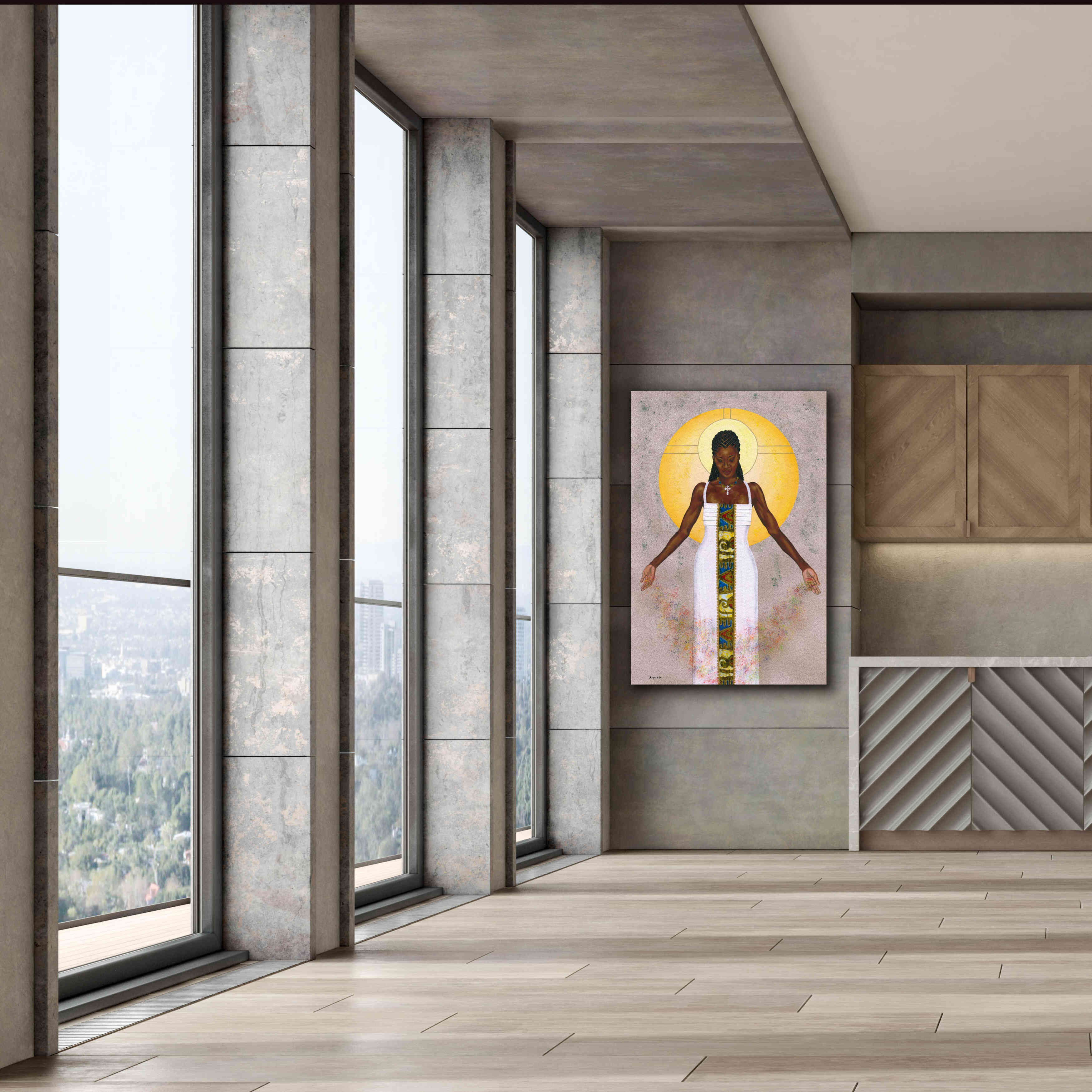 'Her Peace' by Alonzo Saunders, Giclee Canvas Wall Art,40 x 60