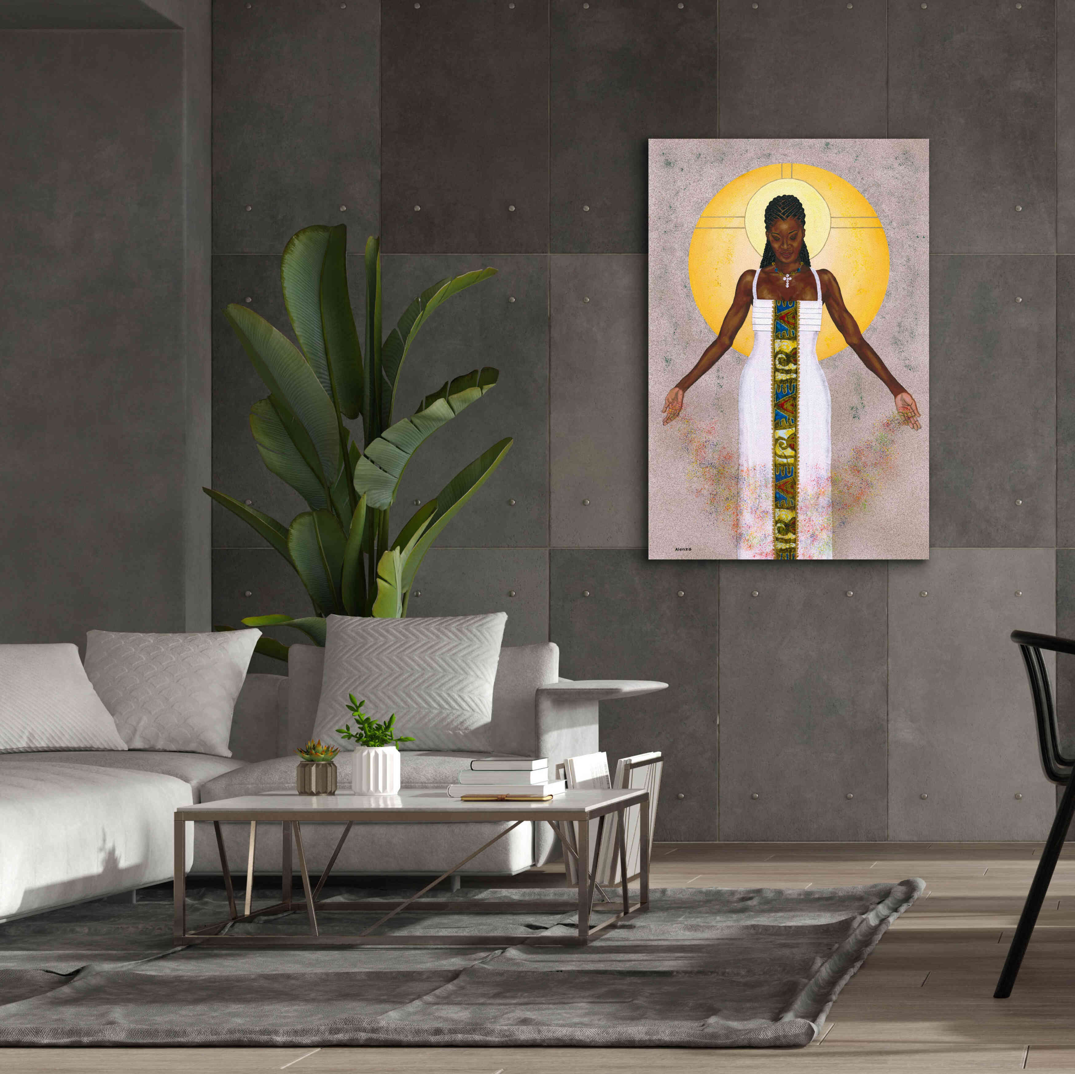'Her Peace' by Alonzo Saunders, Giclee Canvas Wall Art,40 x 60
