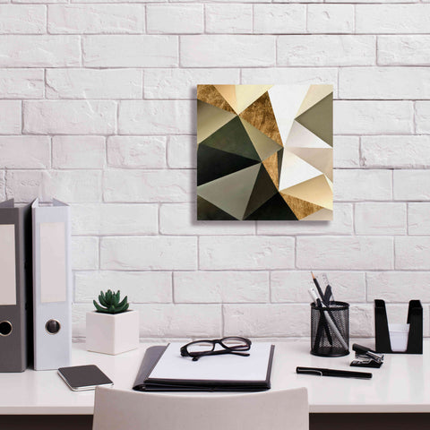 Image of 'Gold Polygon Wall I' by Alonzo Saunders, Giclee Canvas Wall Art,12 x 12