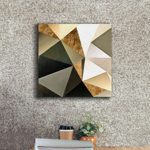 Image of 'Gold Polygon Wall I' by Alonzo Saunders, Giclee Canvas Wall Art,18 x 18