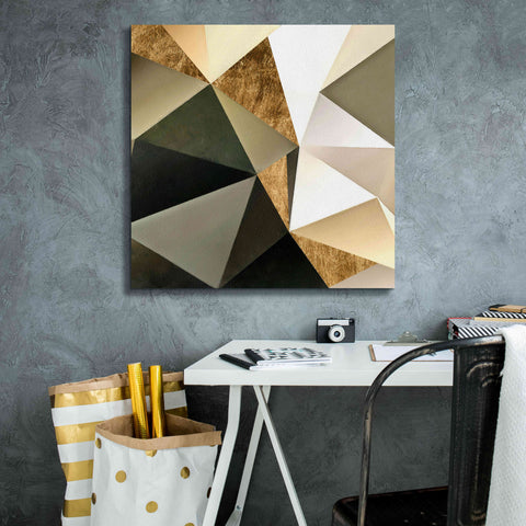 Image of 'Gold Polygon Wall I' by Alonzo Saunders, Giclee Canvas Wall Art,26 x 26