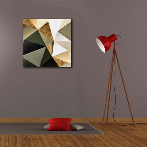 Image of 'Gold Polygon Wall I' by Alonzo Saunders, Giclee Canvas Wall Art,26 x 26