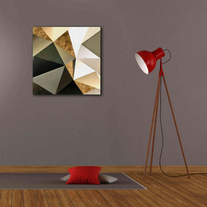 'Gold Polygon Wall I' by Alonzo Saunders, Giclee Canvas Wall Art,26 x 26