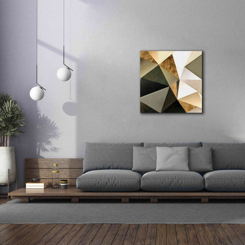 Image of 'Gold Polygon Wall I' by Alonzo Saunders, Giclee Canvas Wall Art,37 x 37
