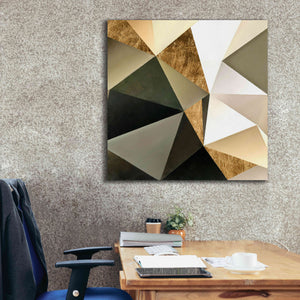 'Gold Polygon Wall I' by Alonzo Saunders, Giclee Canvas Wall Art,37 x 37