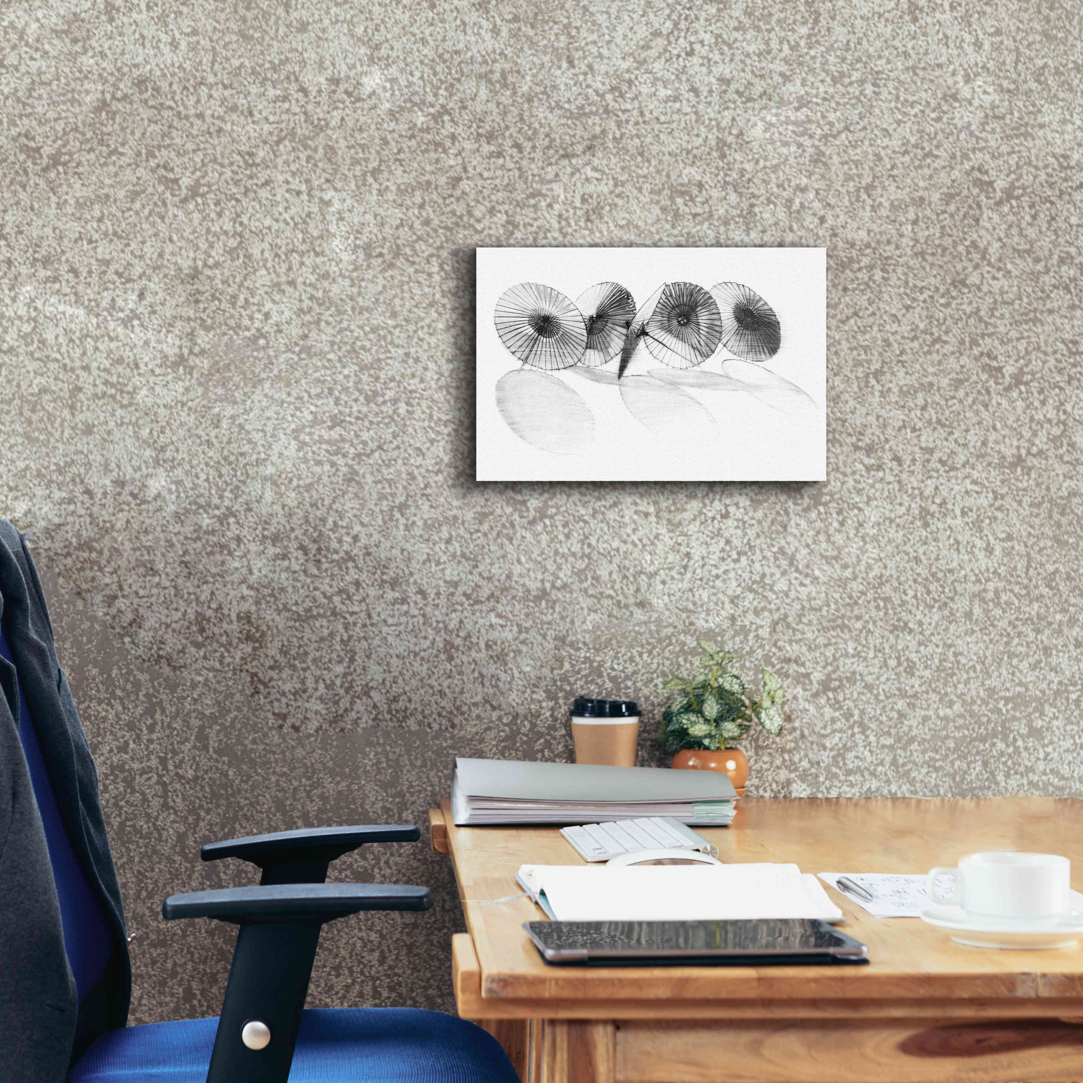 'Parisols II' by Bruce Dean, Giclee Canvas Wall Art,18x12