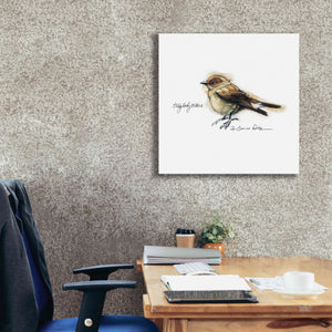 'Songbird Study I' by Bruce Dean, Giclee Canvas Wall Art,26x26