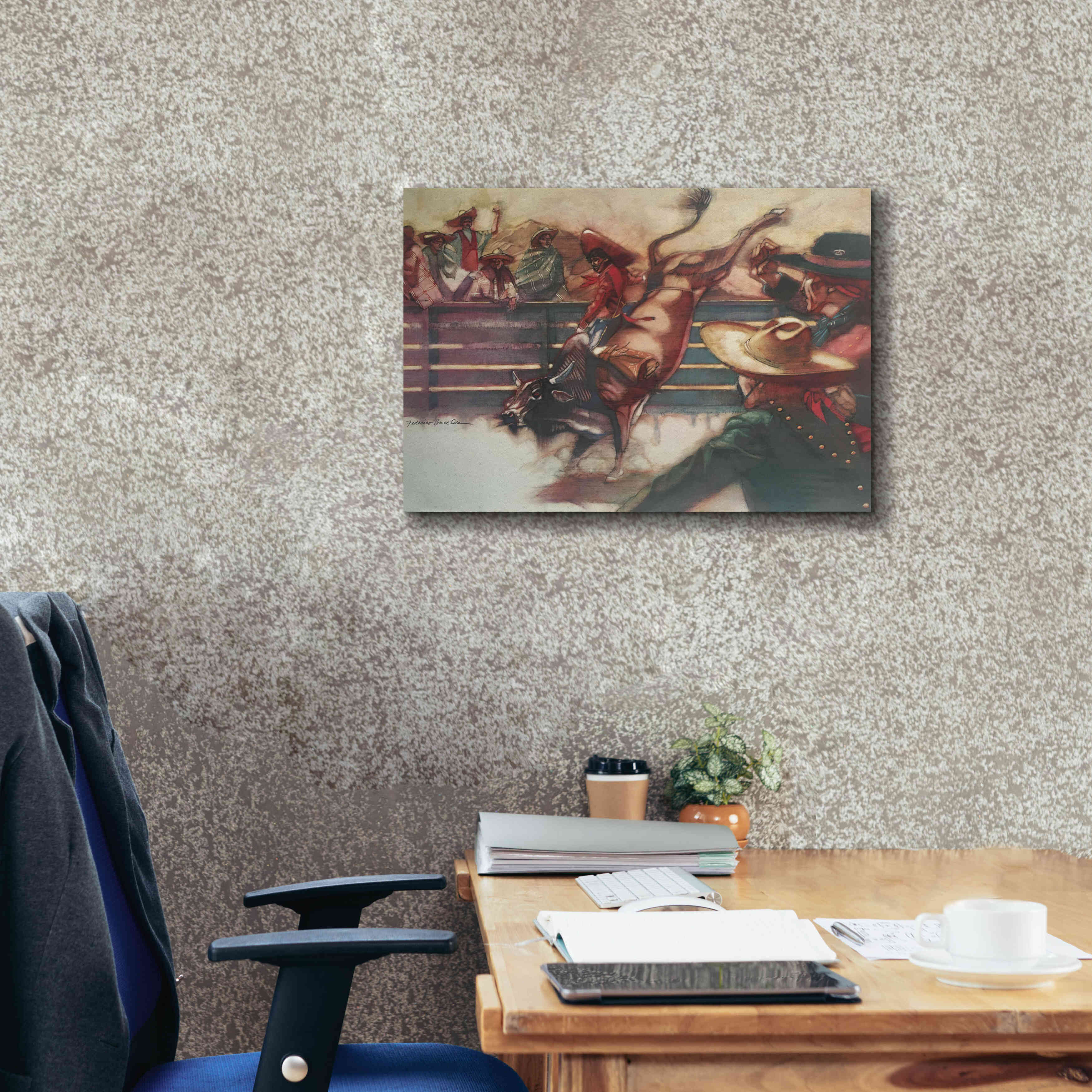 'The Rodeo' by Bruce Dean, Giclee Canvas Wall Art,26x18
