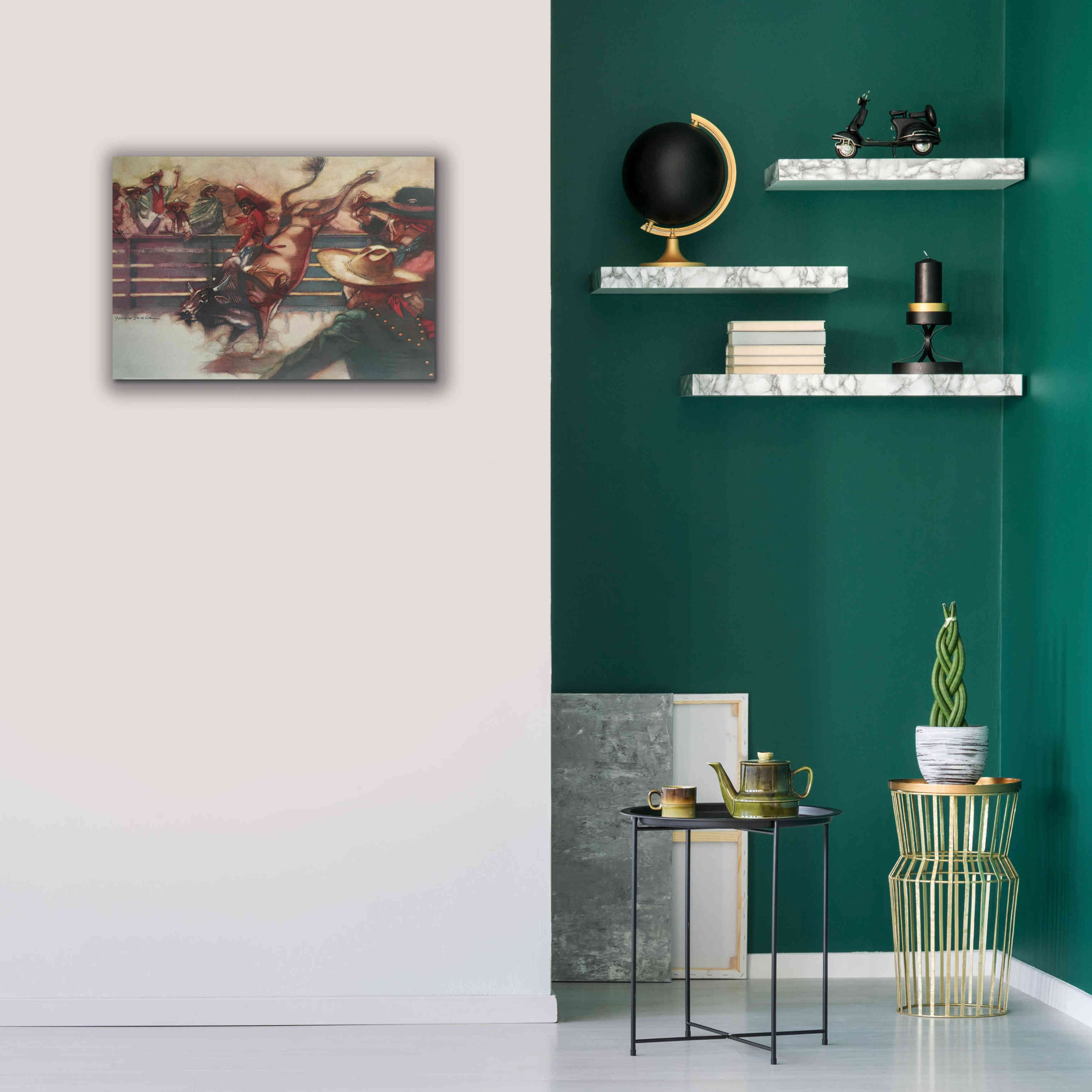 'The Rodeo' by Bruce Dean, Giclee Canvas Wall Art,26x18