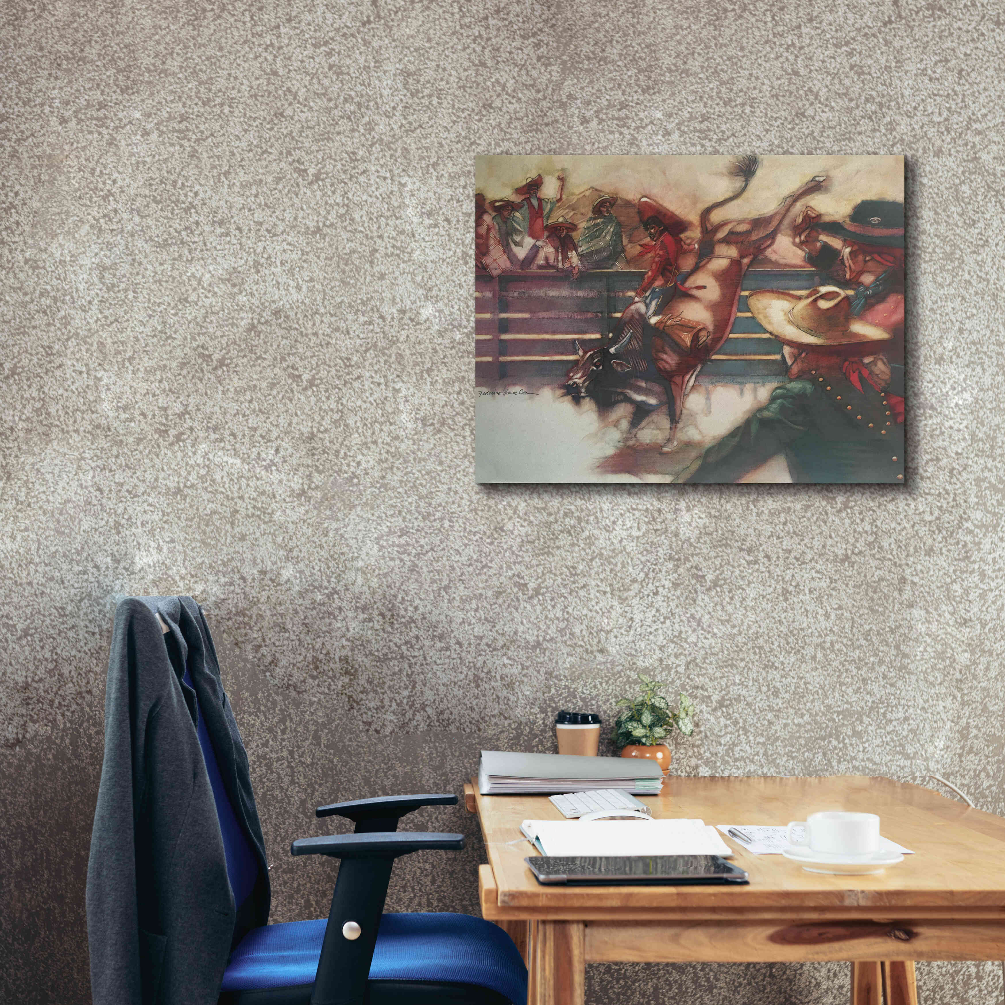 'The Rodeo' by Bruce Dean, Giclee Canvas Wall Art,34x26